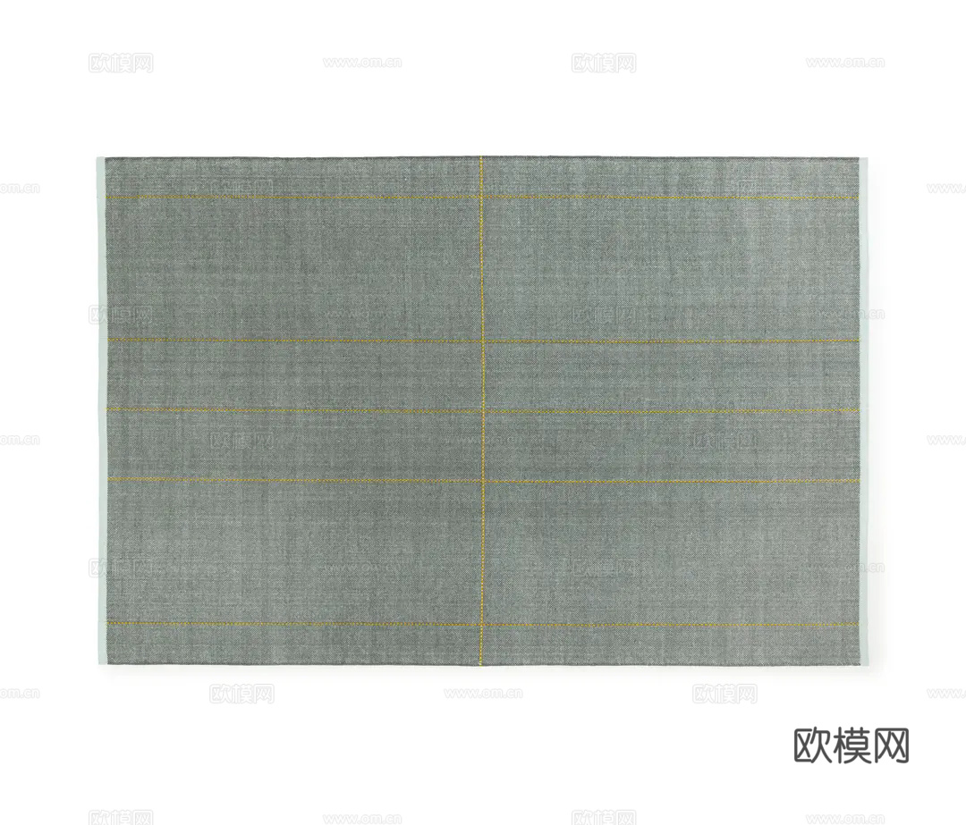 蓝色几何地毯