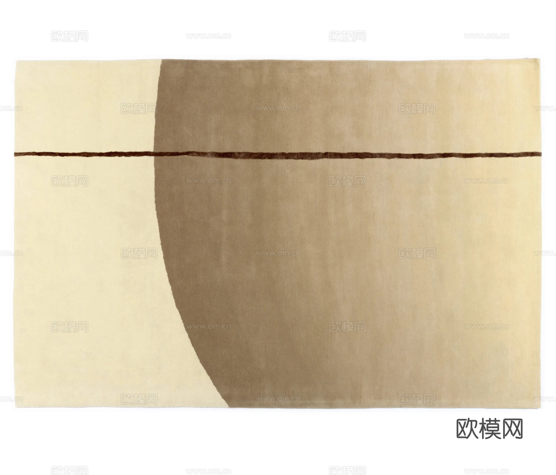 米色几何地毯