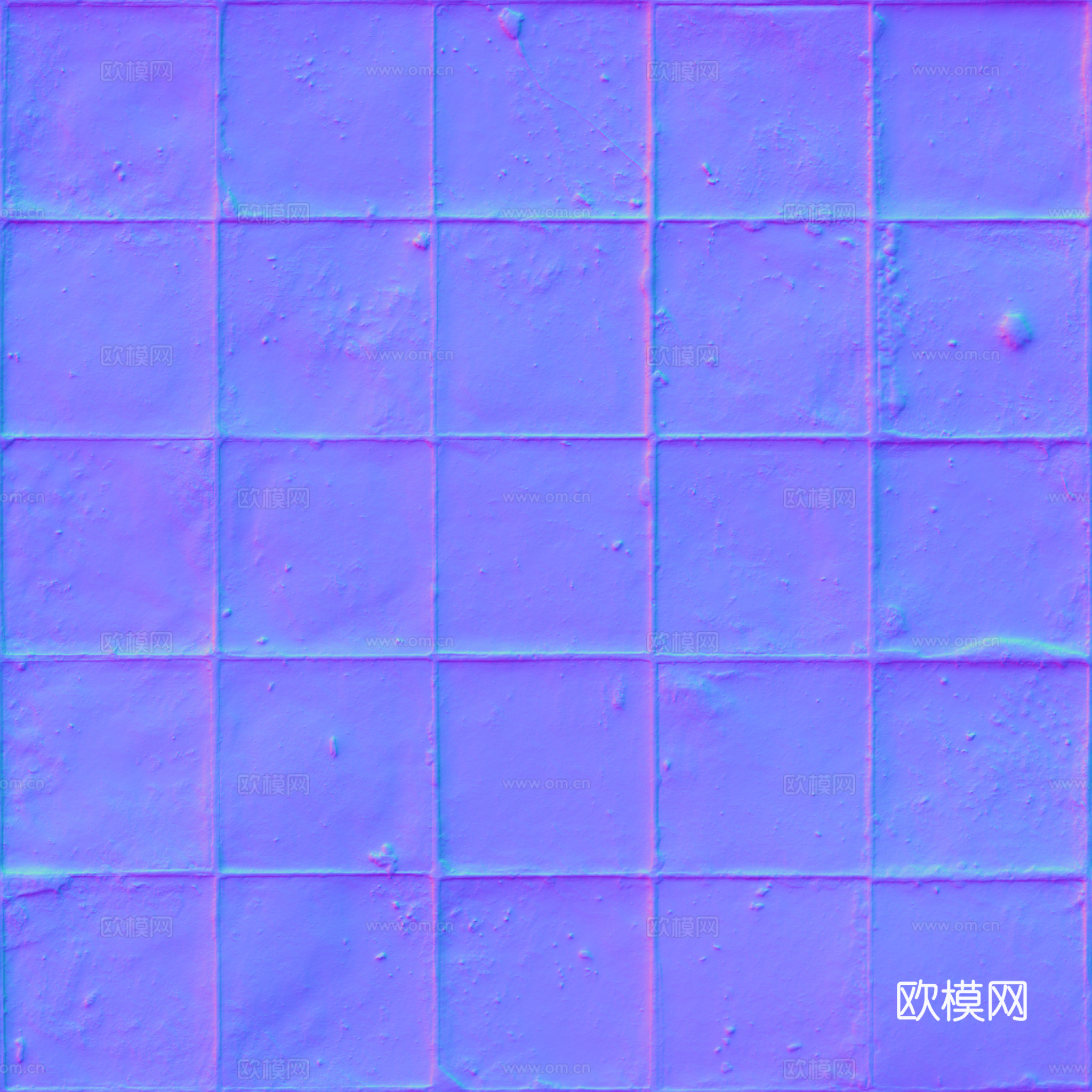 无缝青石板复古做旧仿古砖地砖户外砖石砖 PBR材质贴图 2k