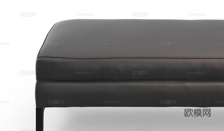 Cassina 床尾凳3d模型下载（渲染图3）