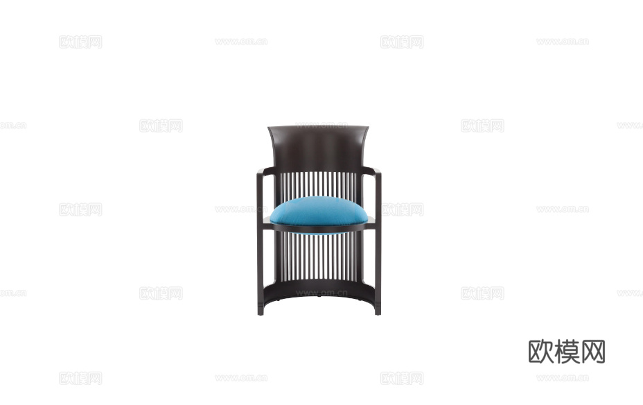 Cassina新中式餐椅3d模型下载（渲染图3）