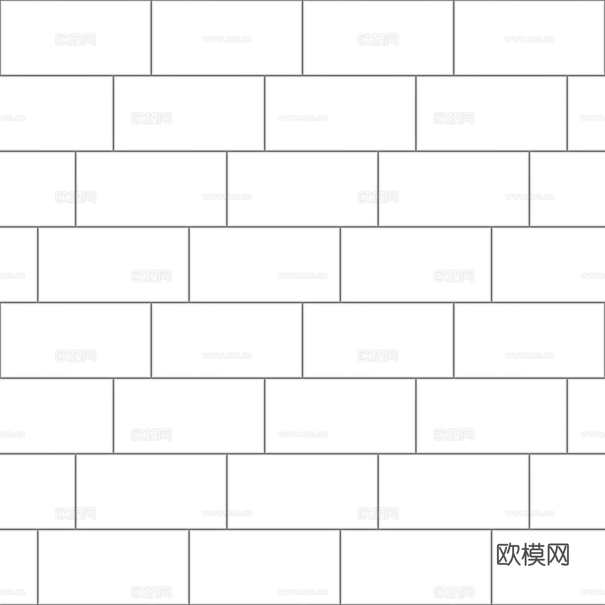 无缝浅灰瓷砖墙砖 PBR材质贴图 2k