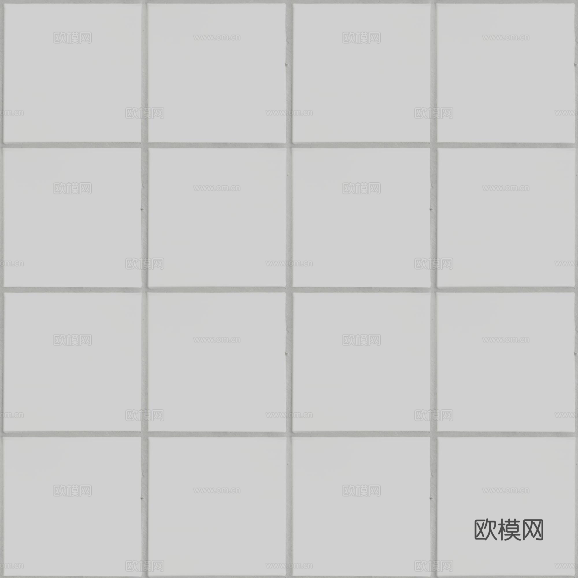 无缝灰色方形瓷砖墙砖地砖户外砖 PBR材质贴图 2k