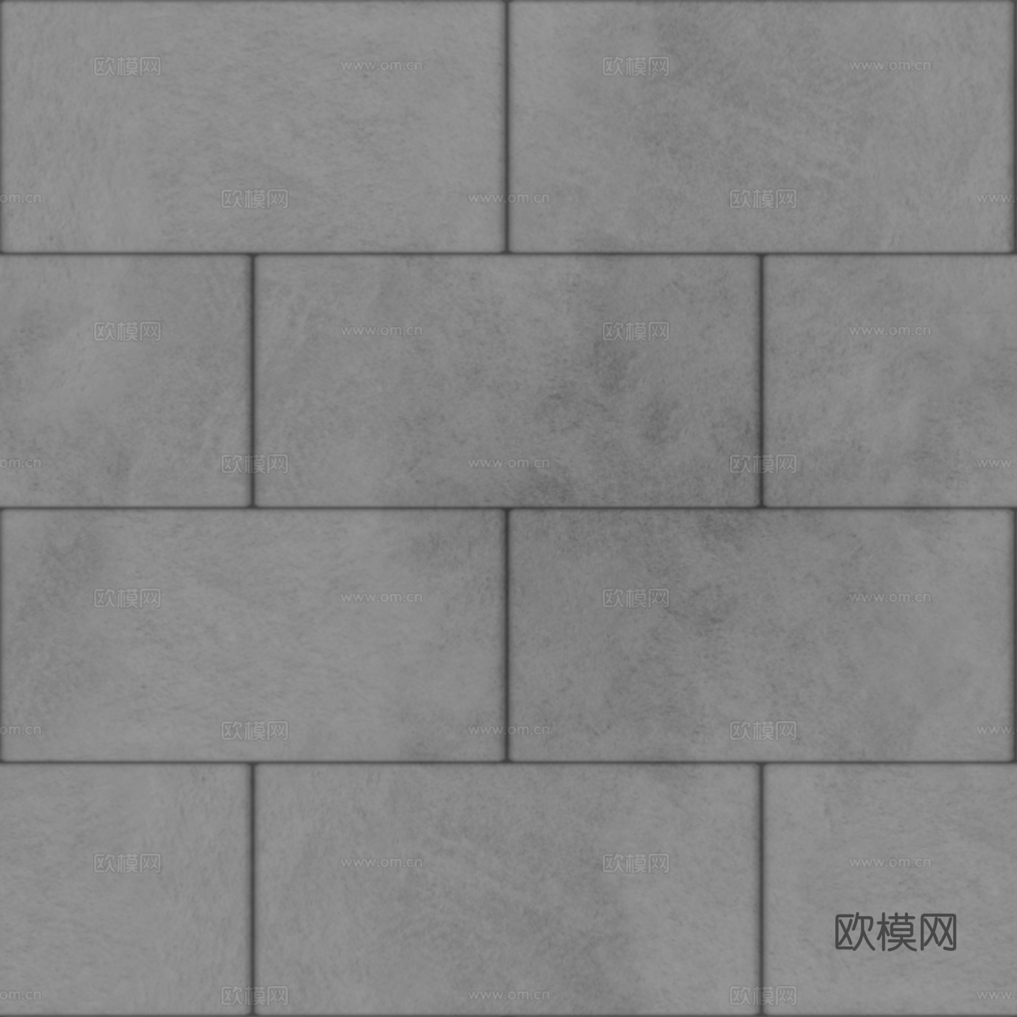 无缝麻石砖户外砖墙砖石砖 PBR材质贴图 2k