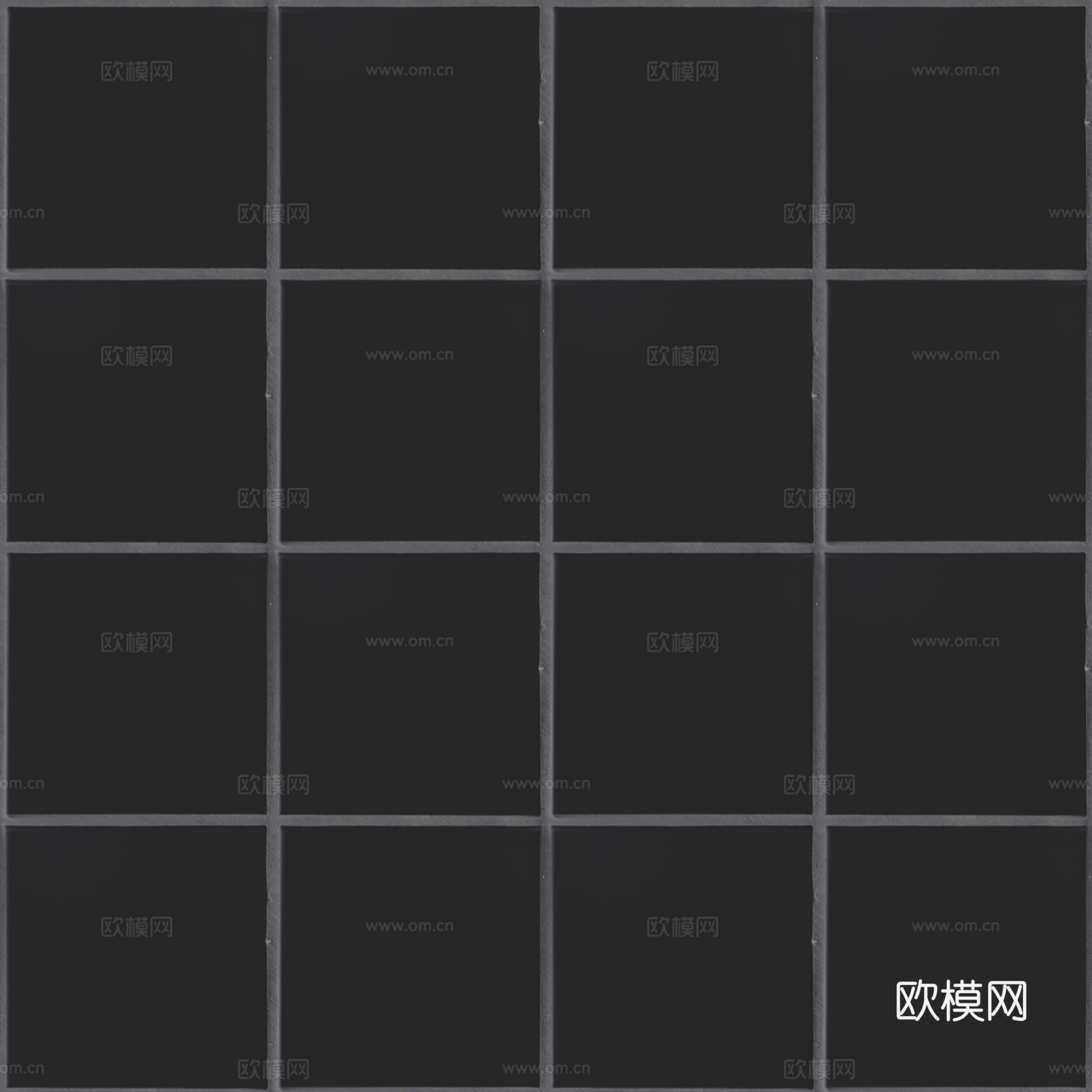 无缝灰色方形瓷砖墙砖地砖户外砖 PBR材质贴图 2k