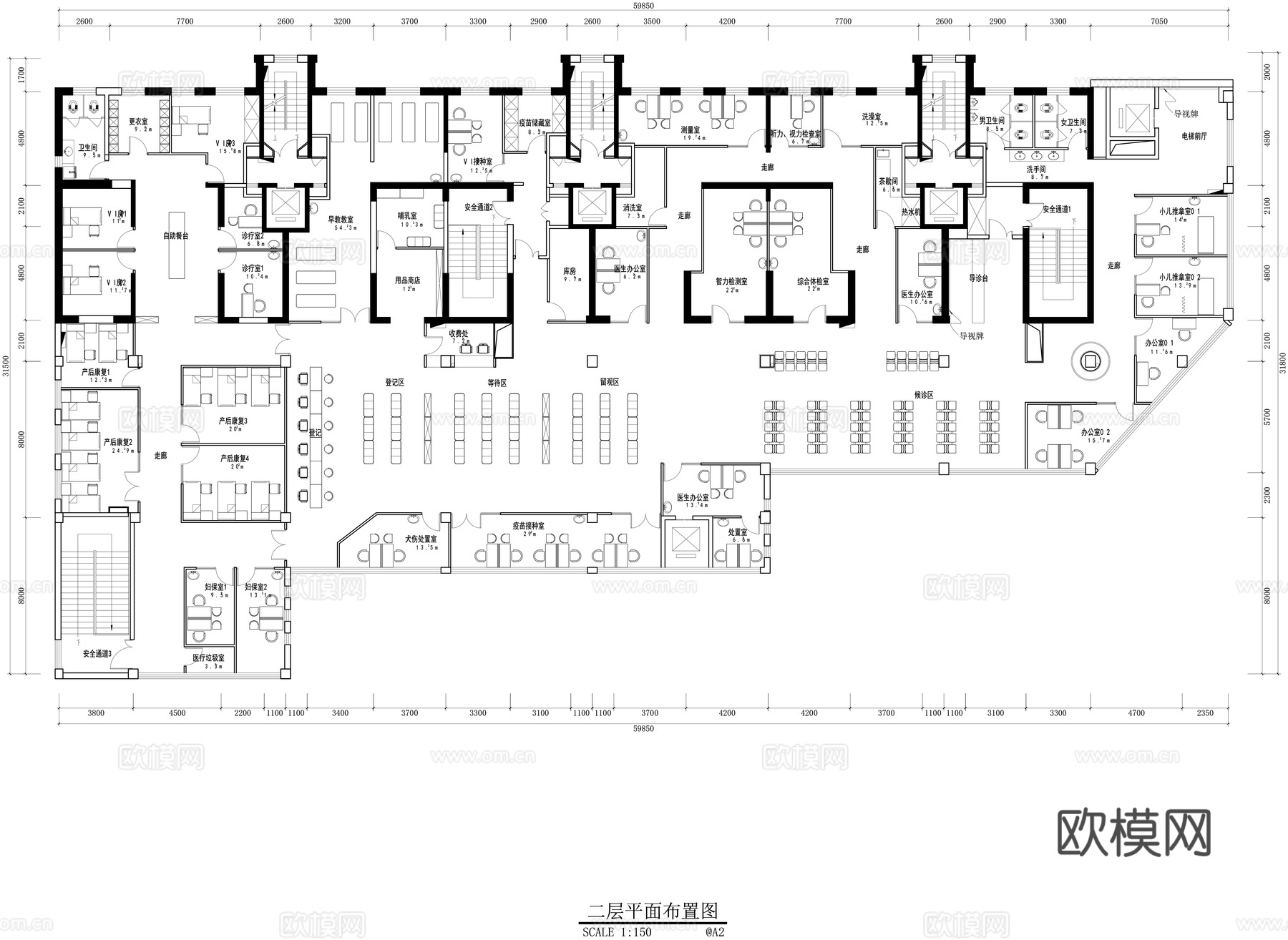 医院施工图cad施工图