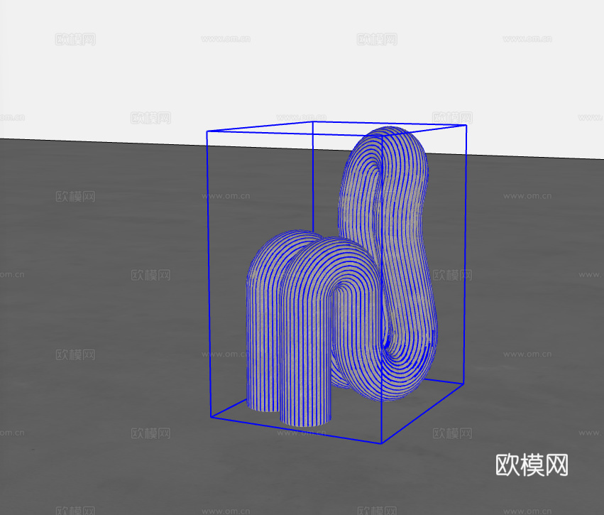 布艺单人休闲椅su模型