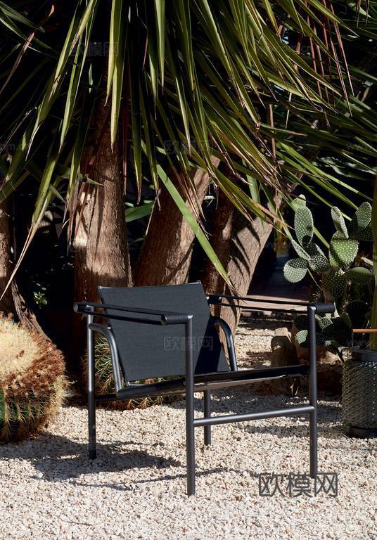 Cassina 中古风扶手椅3d模型下载（渲染图2）