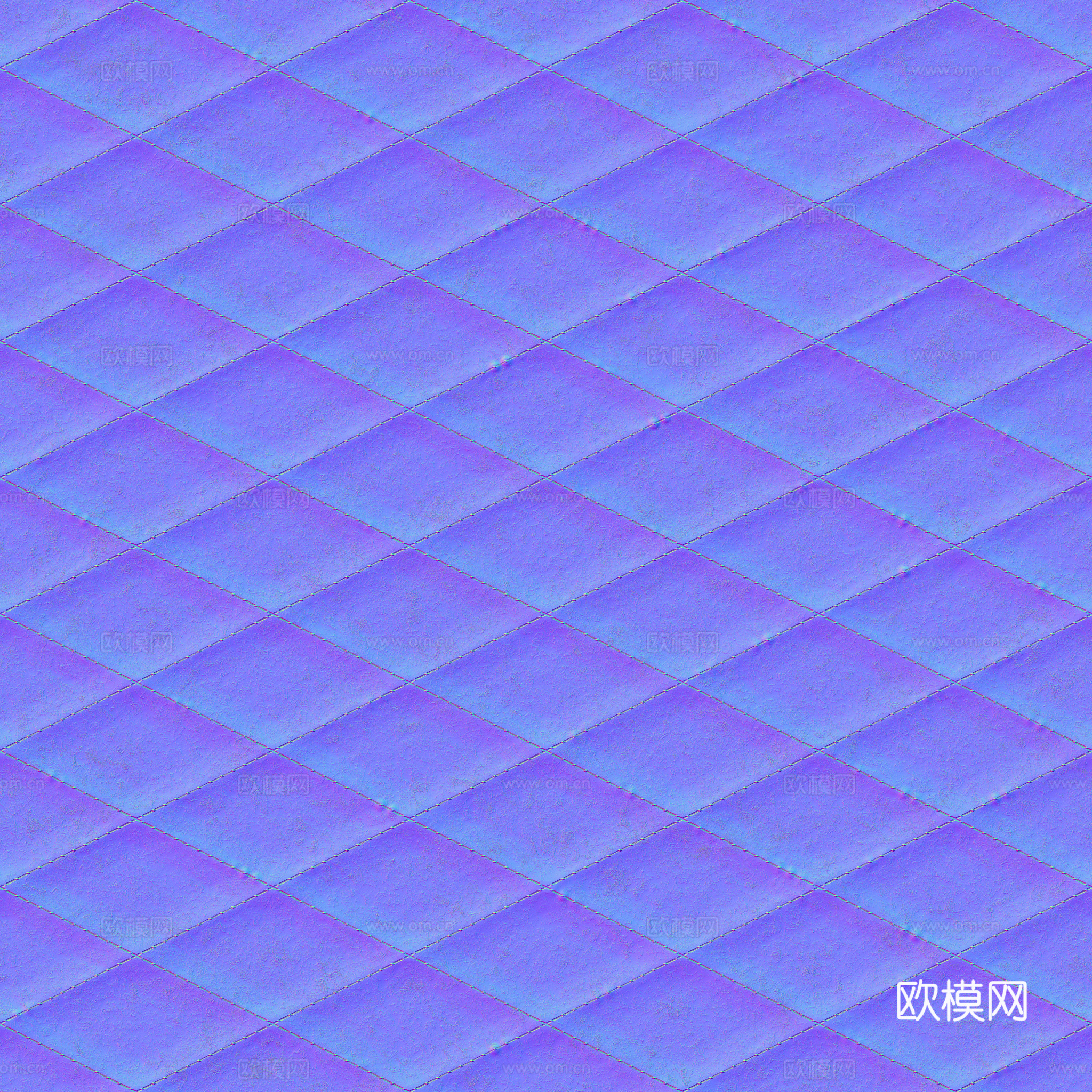 无缝红色软包皮革PBR贴图 2k