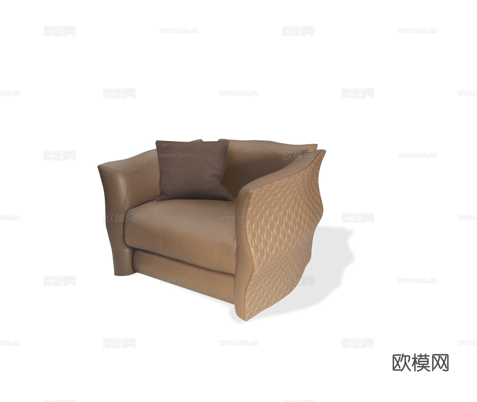 CORNELIO CAPPELLINI 意式单人沙发3d模型下载（渲染图1）