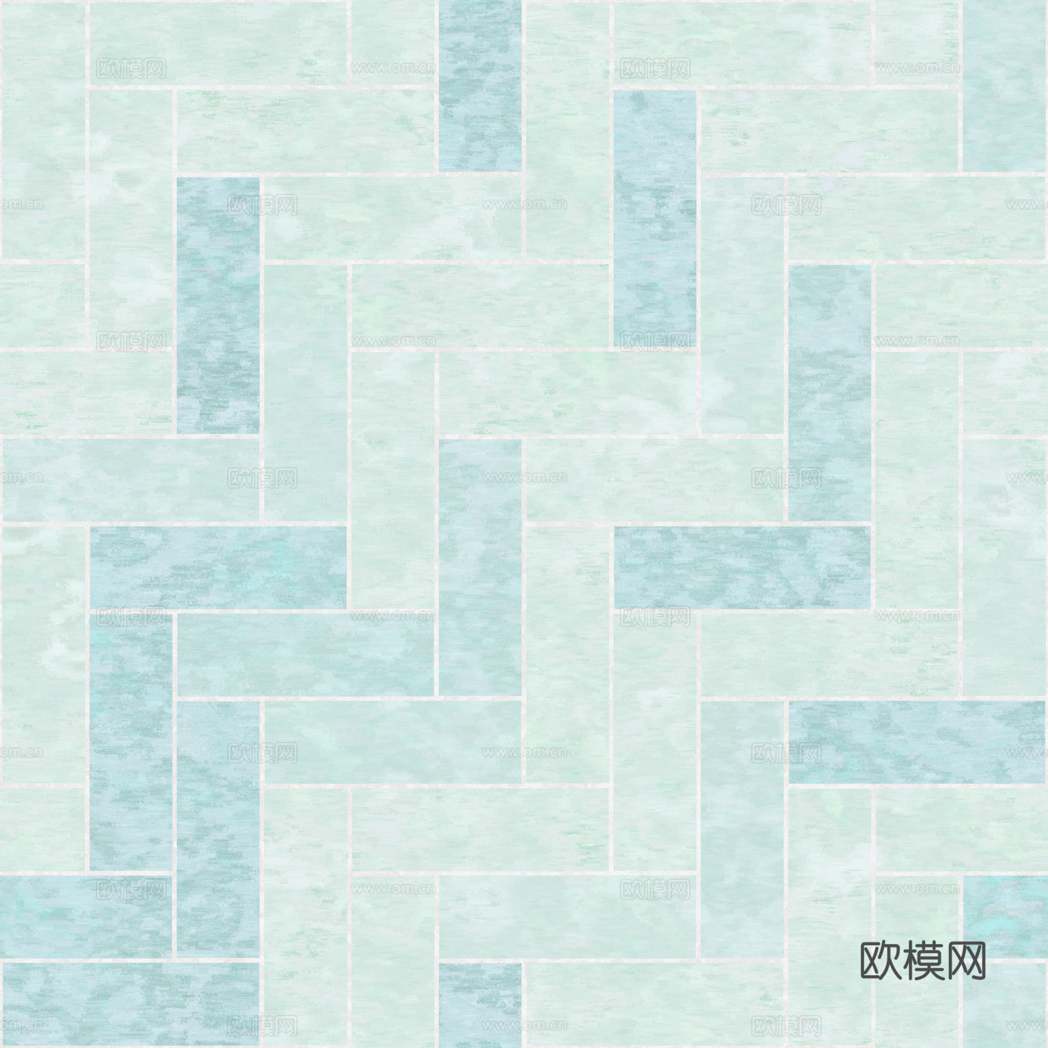 无缝拼色直角拼人字拼瓷砖地砖 PBR材质贴图 2k