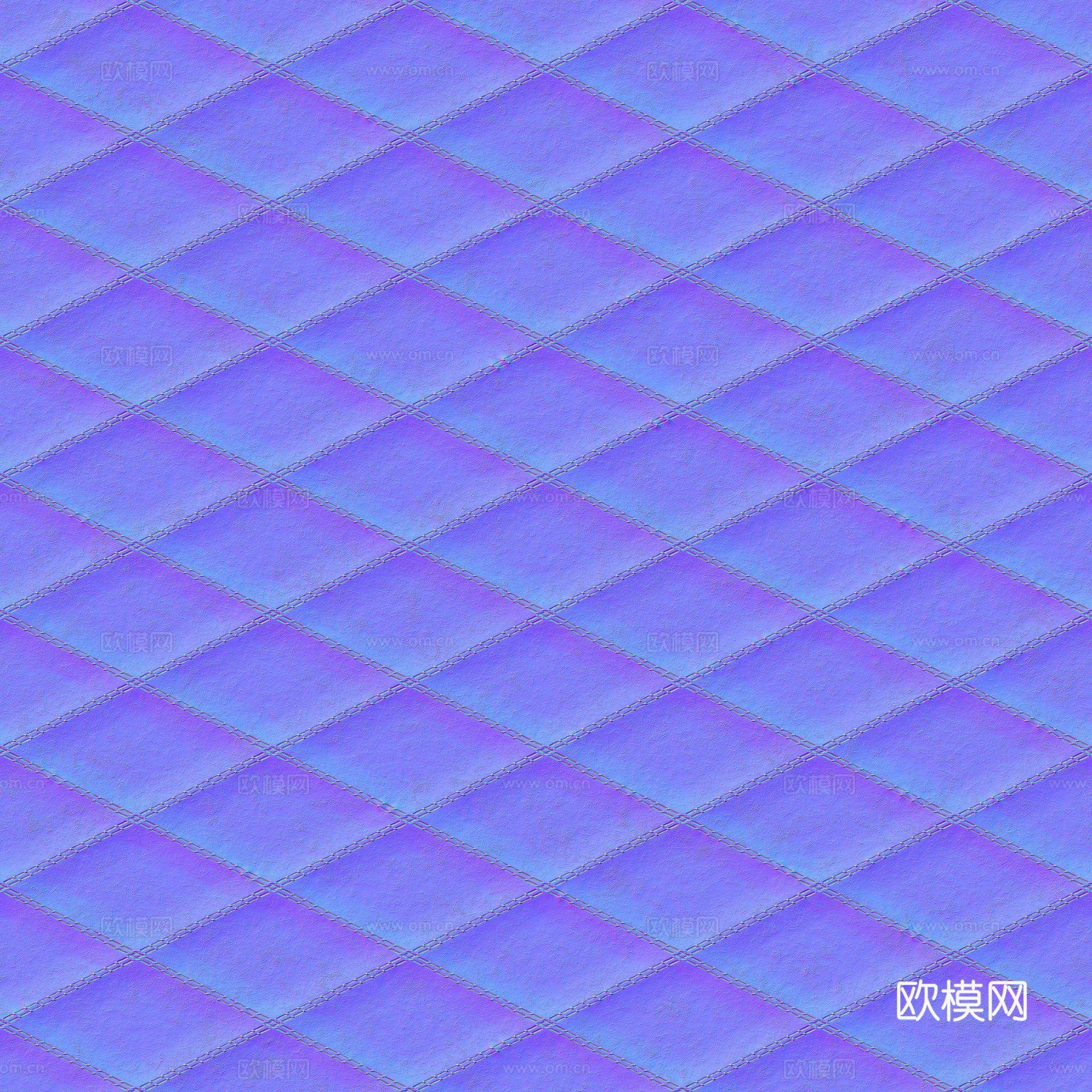 无缝红色软包皮革PBR贴图 2k