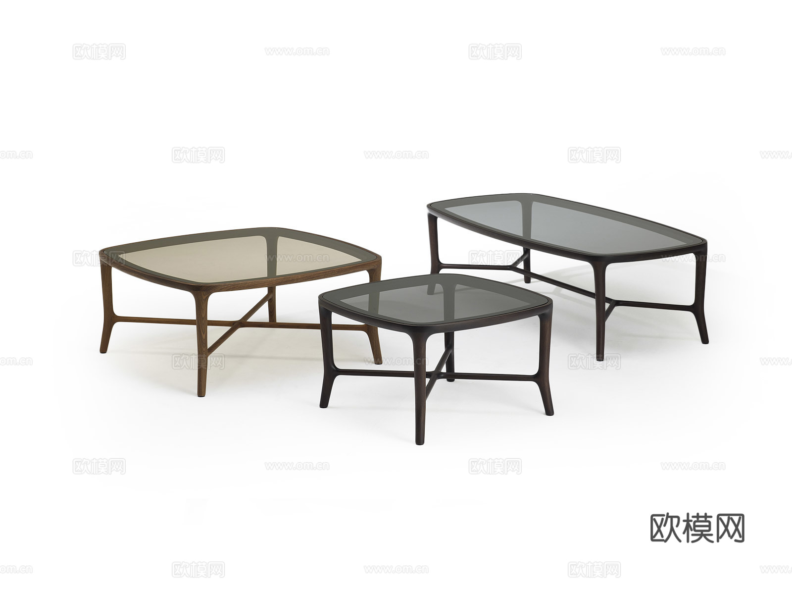 CECCOTTI COLLEZIONI 意式玻璃茶几3d模型下载（渲染图1）