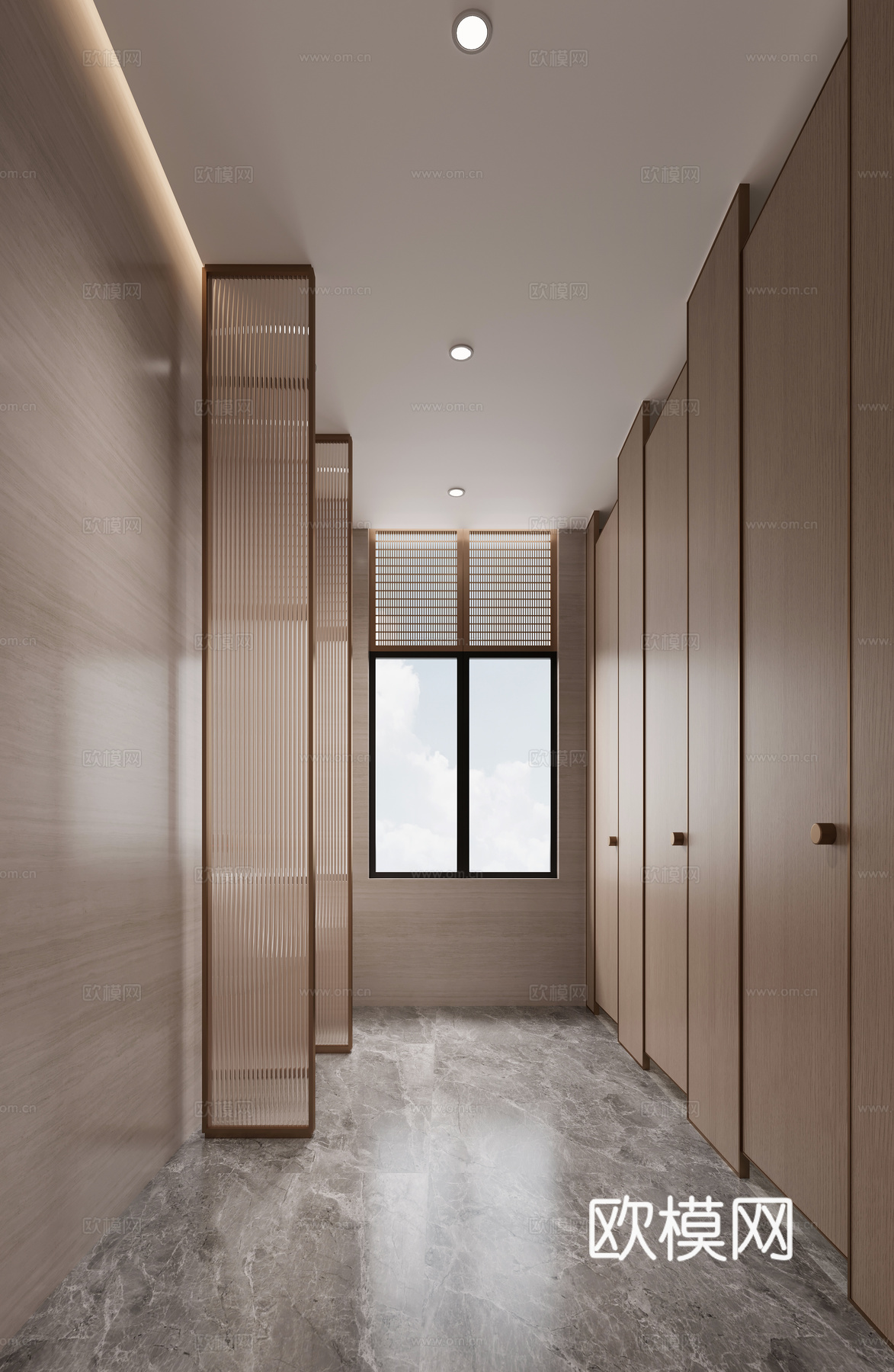 现代 卫生间 公共卫生间 酒店卫生间 餐厅卫生间 商场卫生间3d模型下载（渲染图2）