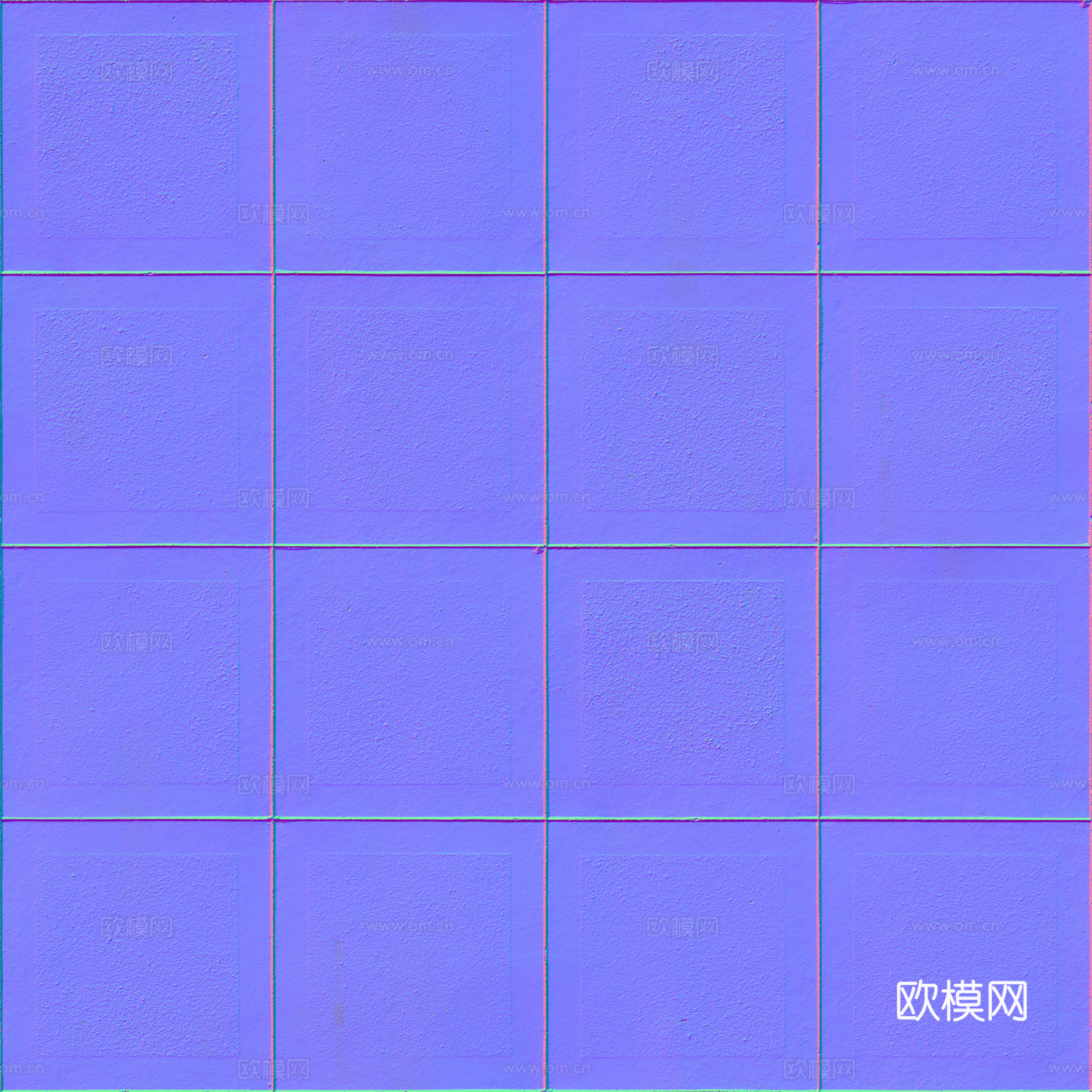 无缝仿古砖地砖户外砖 PBR材质贴图 2k