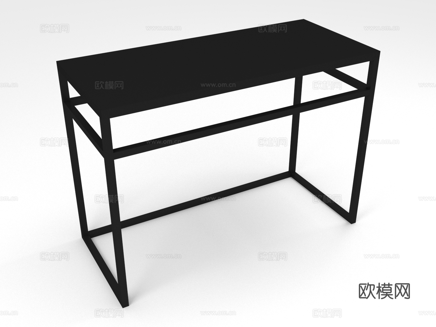 书桌 办公桌 简约桌 金属桌 现代桌3d模型
