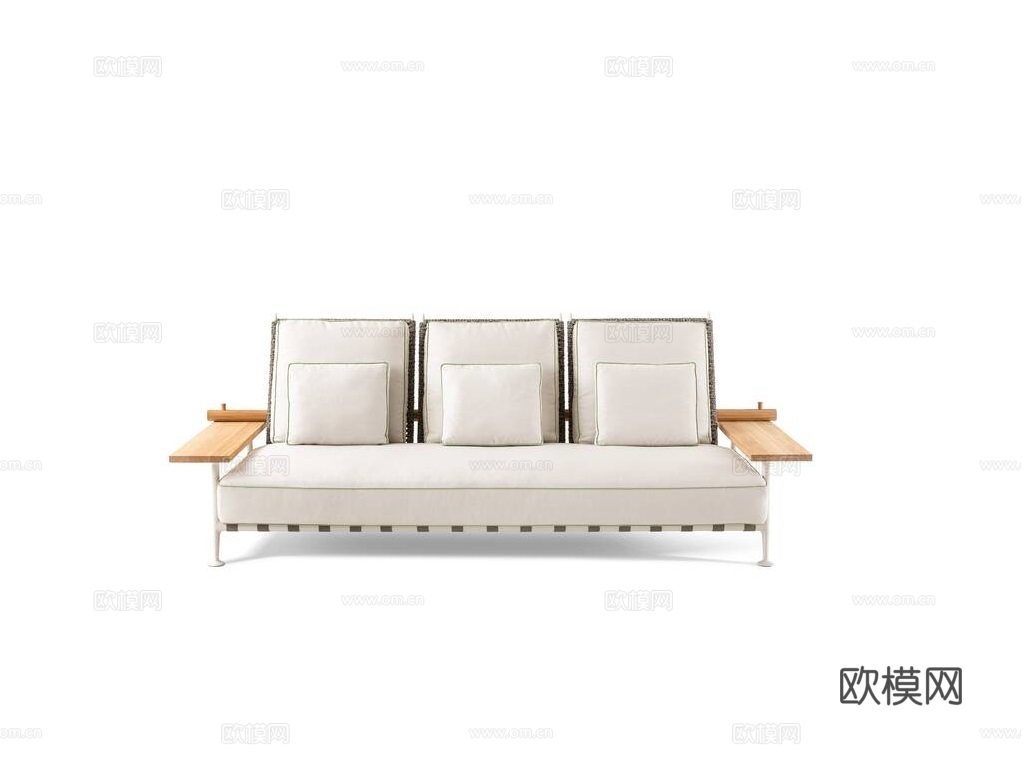 Cassina 三人沙发3d模型下载（渲染图1）