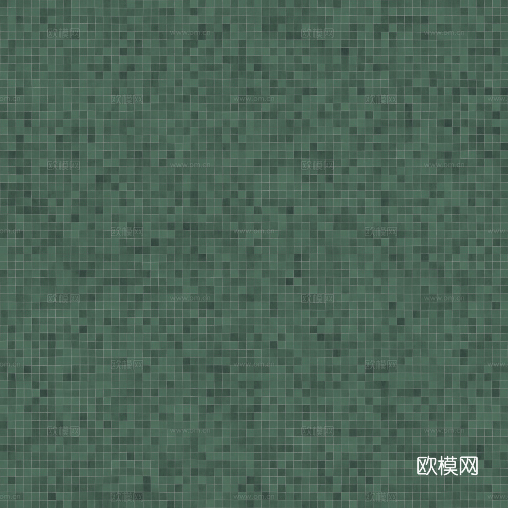 无缝绿色马赛克瓷砖 PBR材质贴图 1k