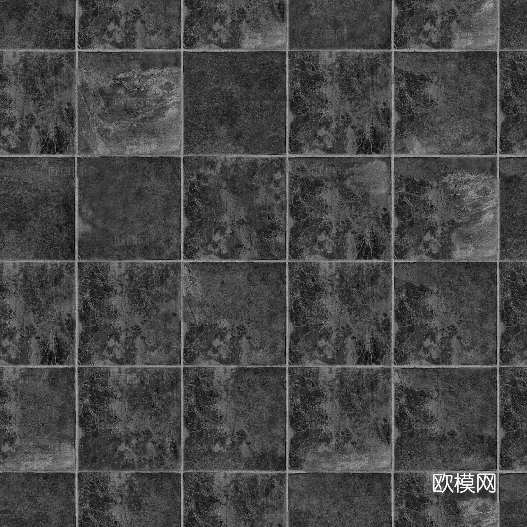 无缝绣红色复古做旧仿古砖地砖 PBR材质贴图 2k