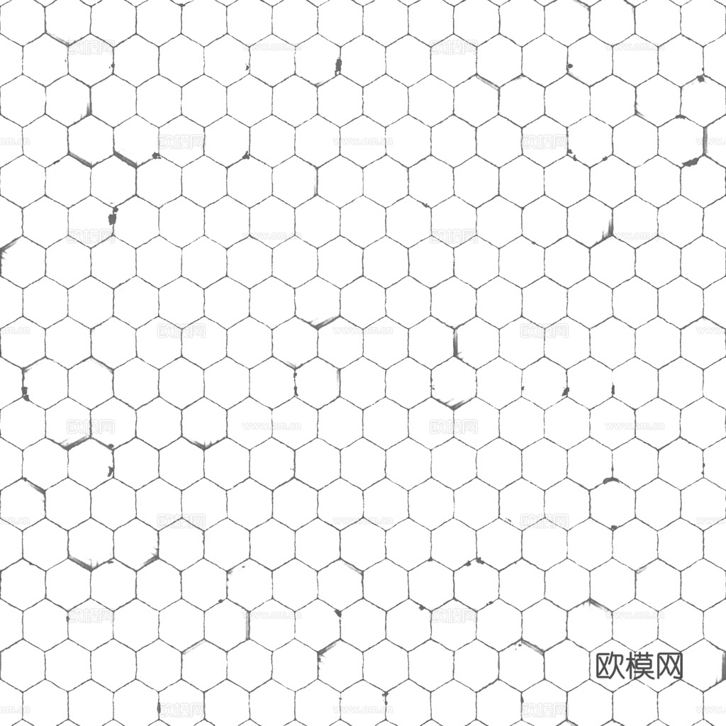 无缝拼色六角马赛克瓷砖墙砖户外砖 PBR材质贴图 1k