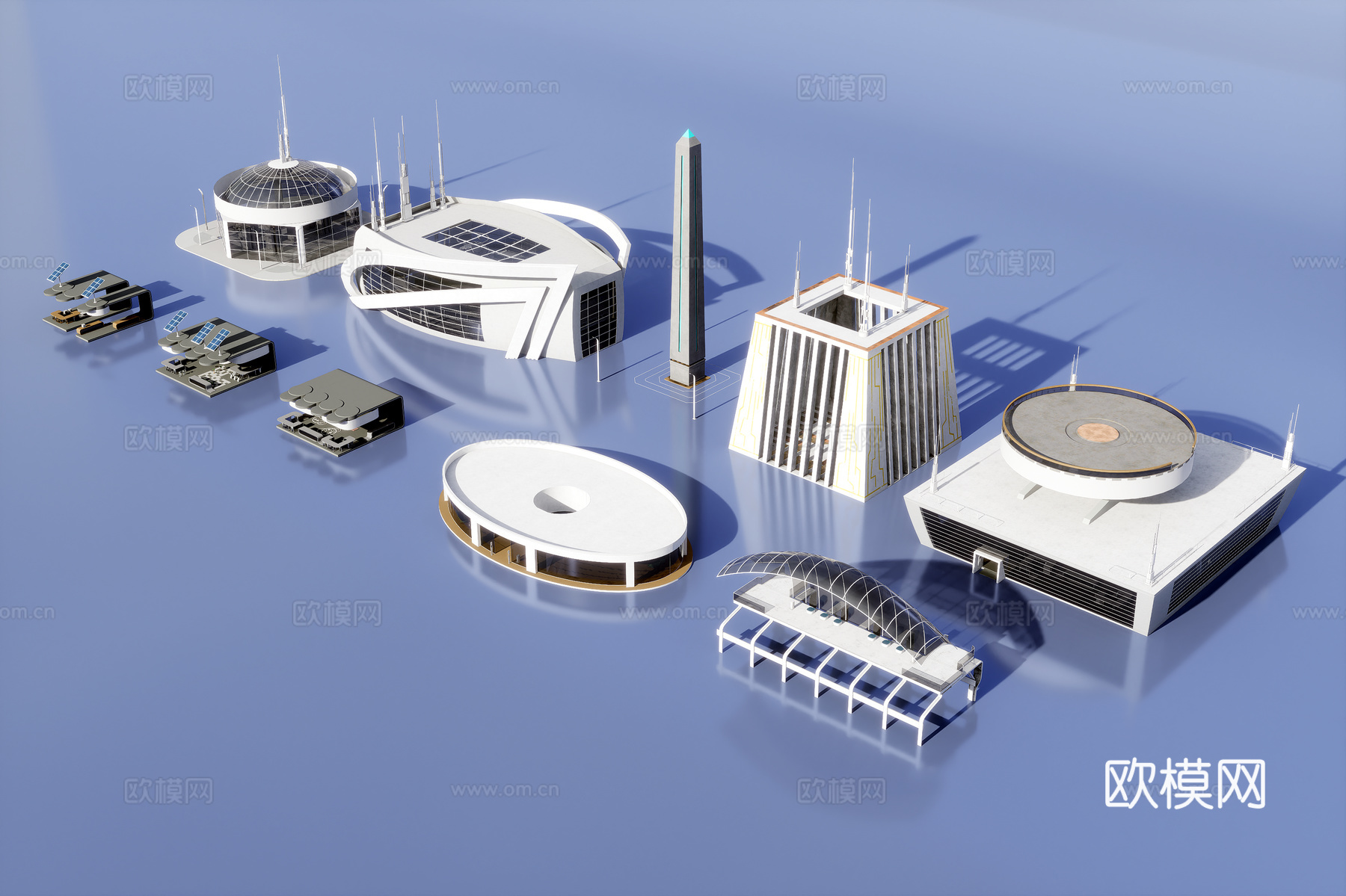 科幻建筑3d模型