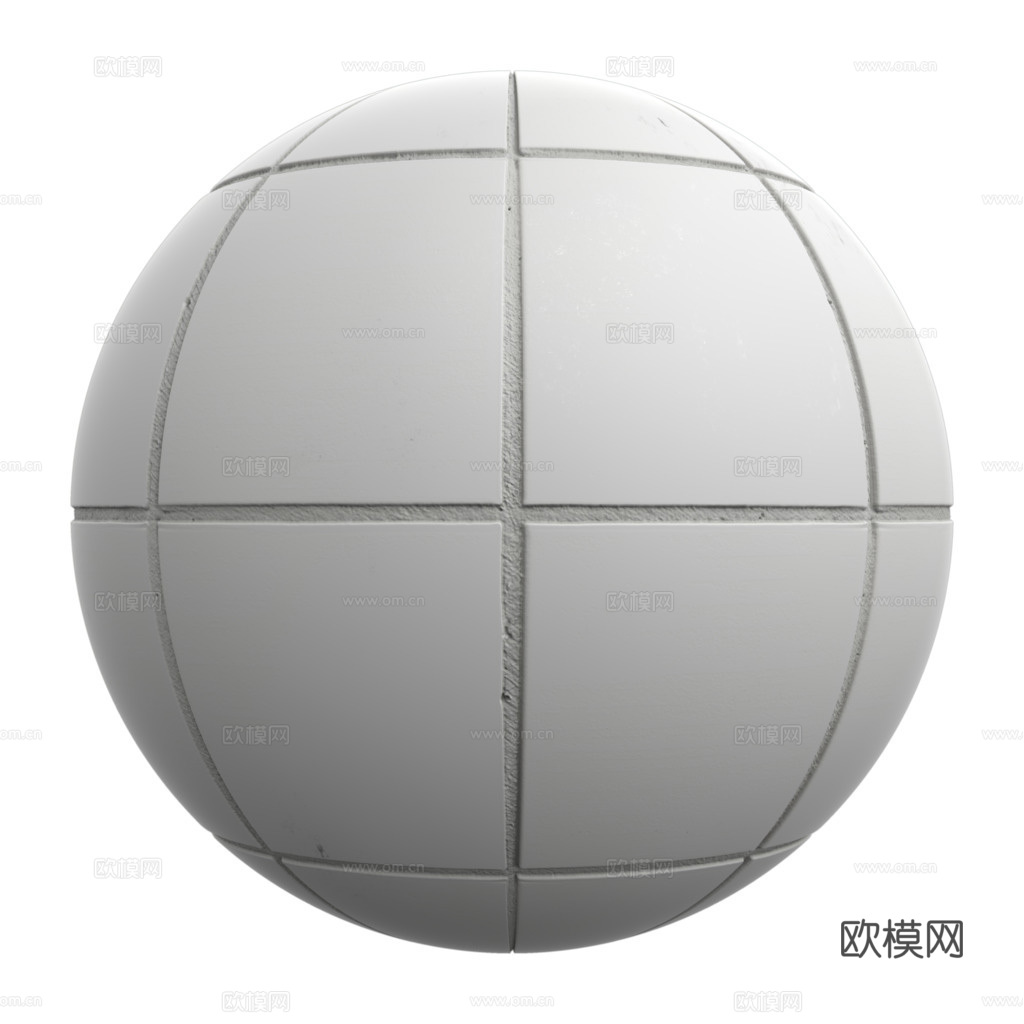 无缝灰色方形瓷砖墙砖地砖户外砖 PBR材质贴图 2k
