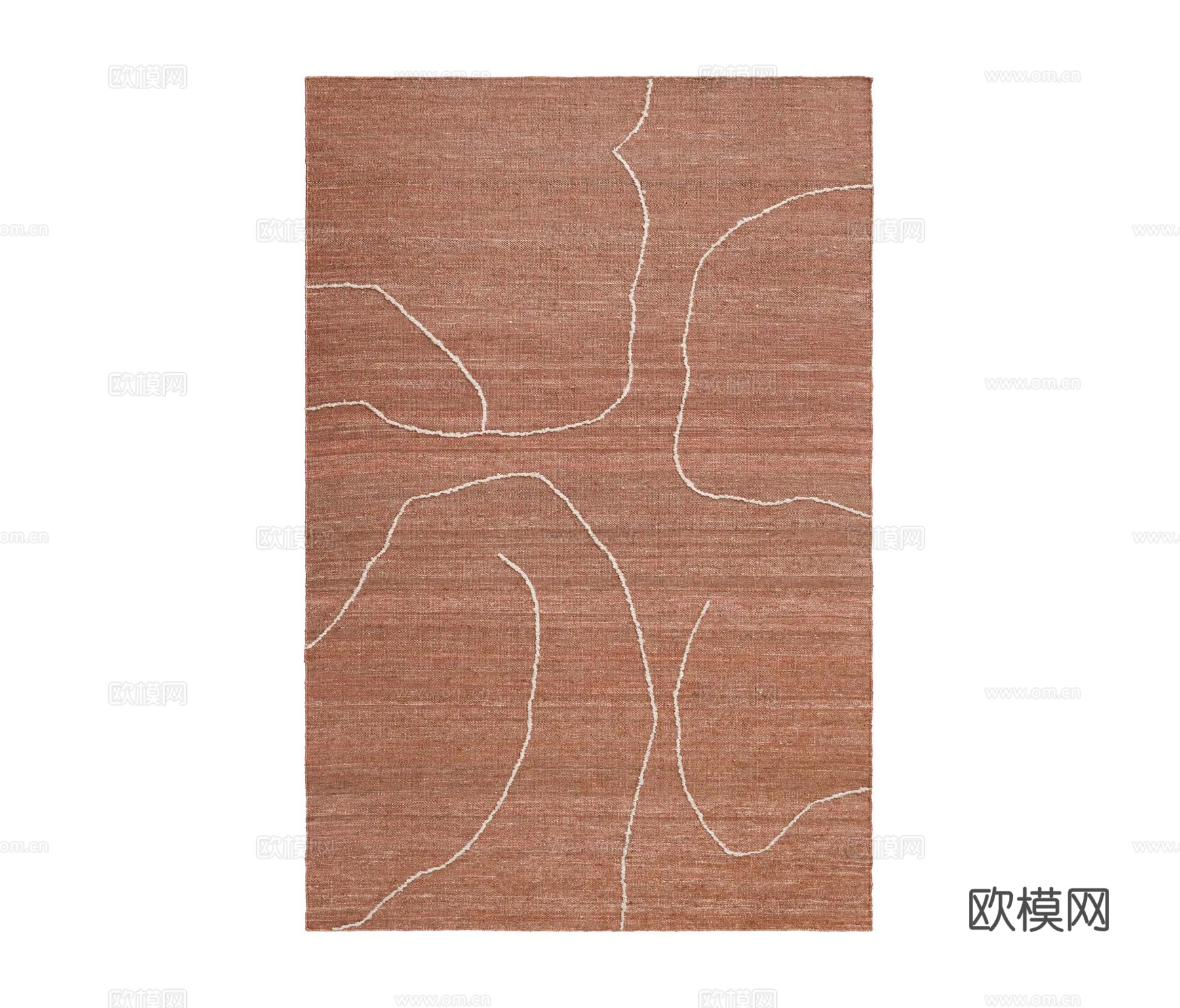 棕色几何地毯