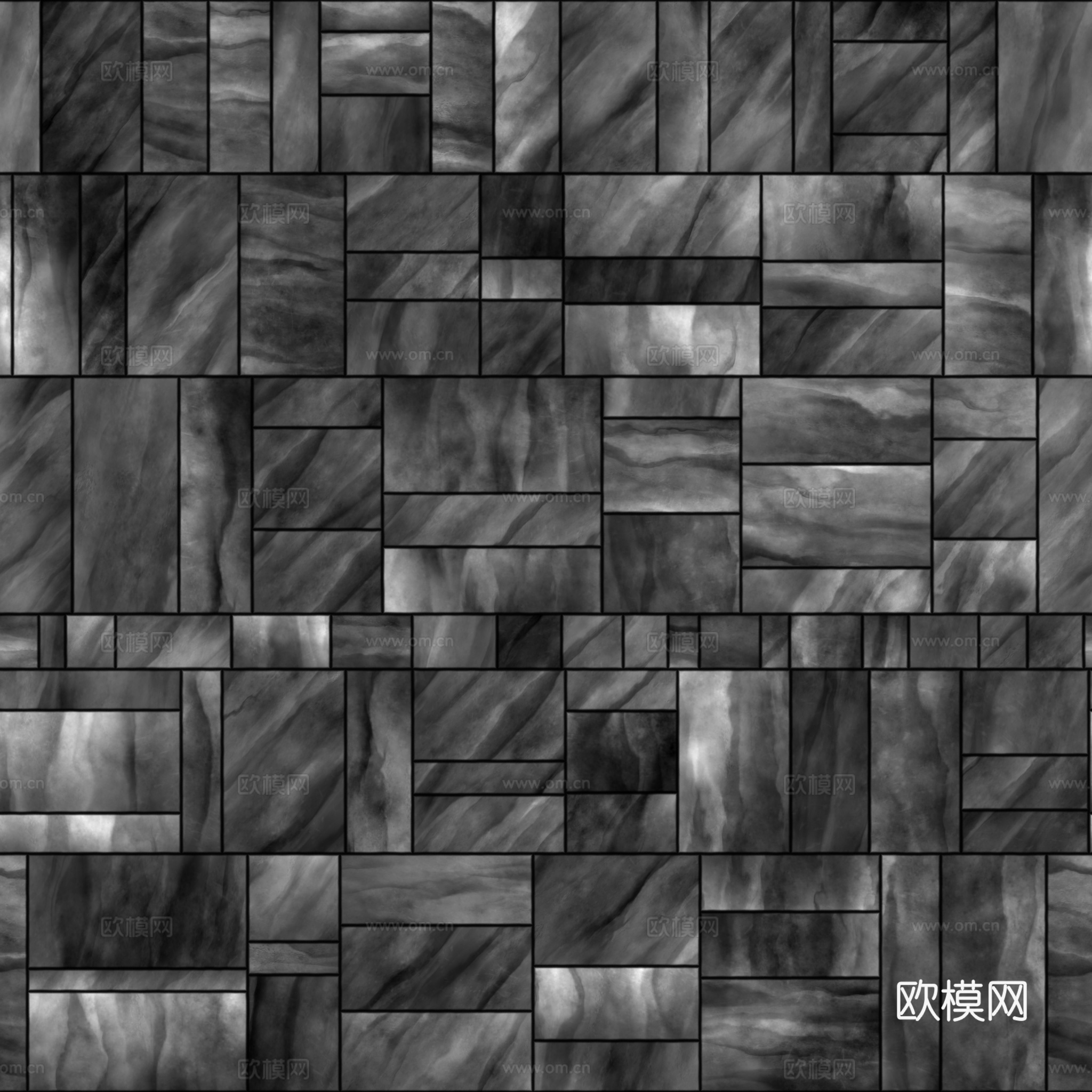 无缝拼色瓷砖地砖 PBR材质贴图 2k