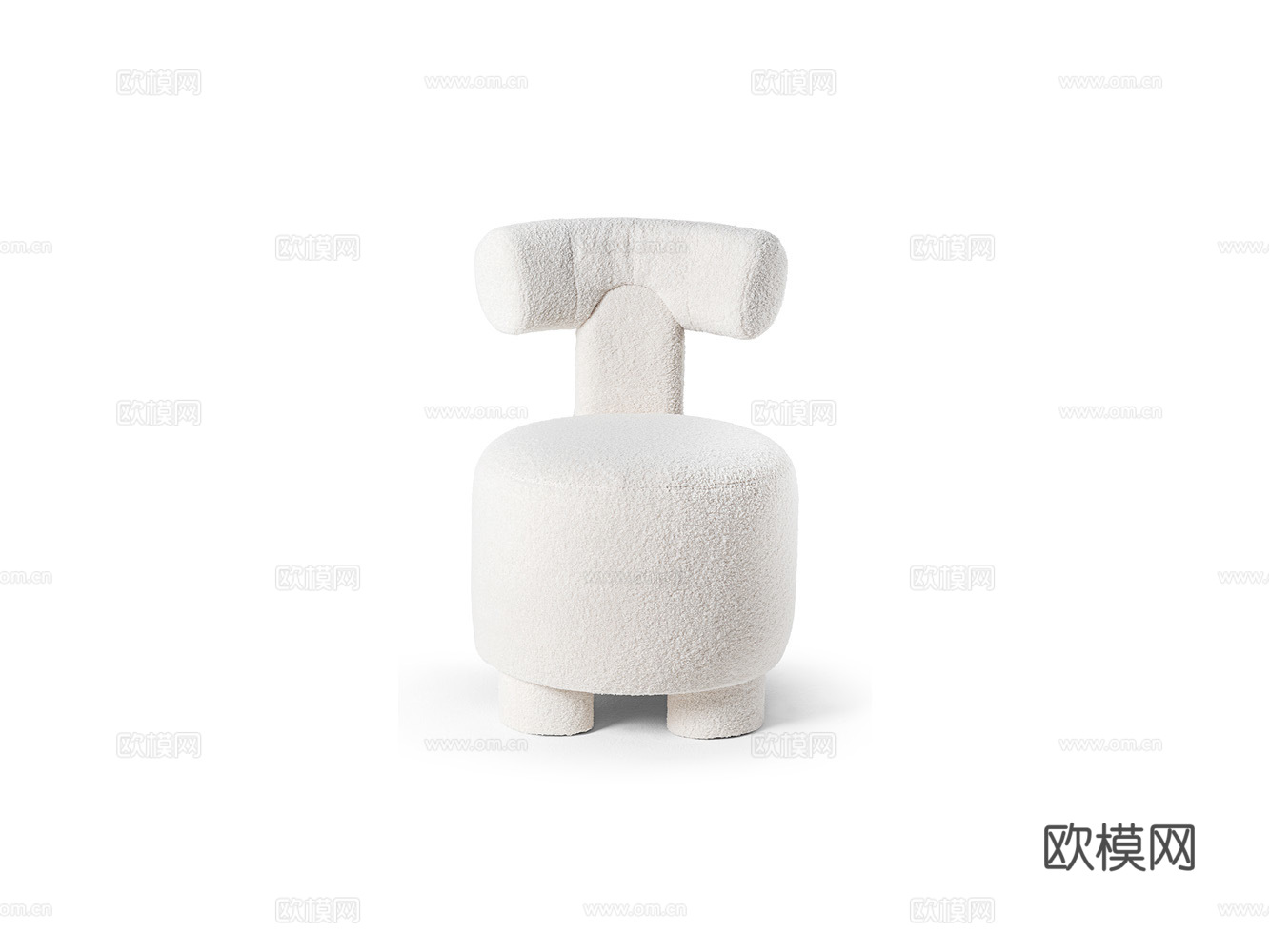 CORNELIO CAPPELLINI 意式妆凳3d模型下载（渲染图2）