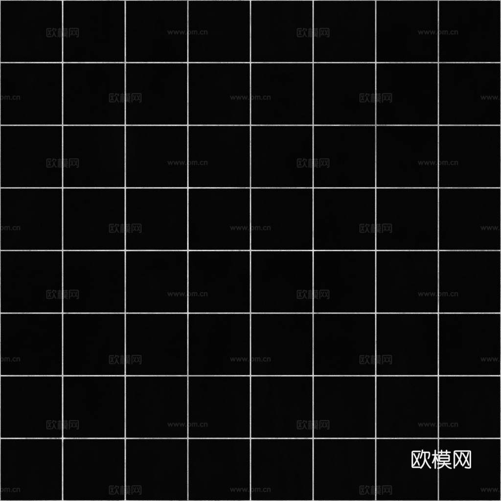 无缝小白砖方砖马赛克瓷砖 PBR材质贴图 1k