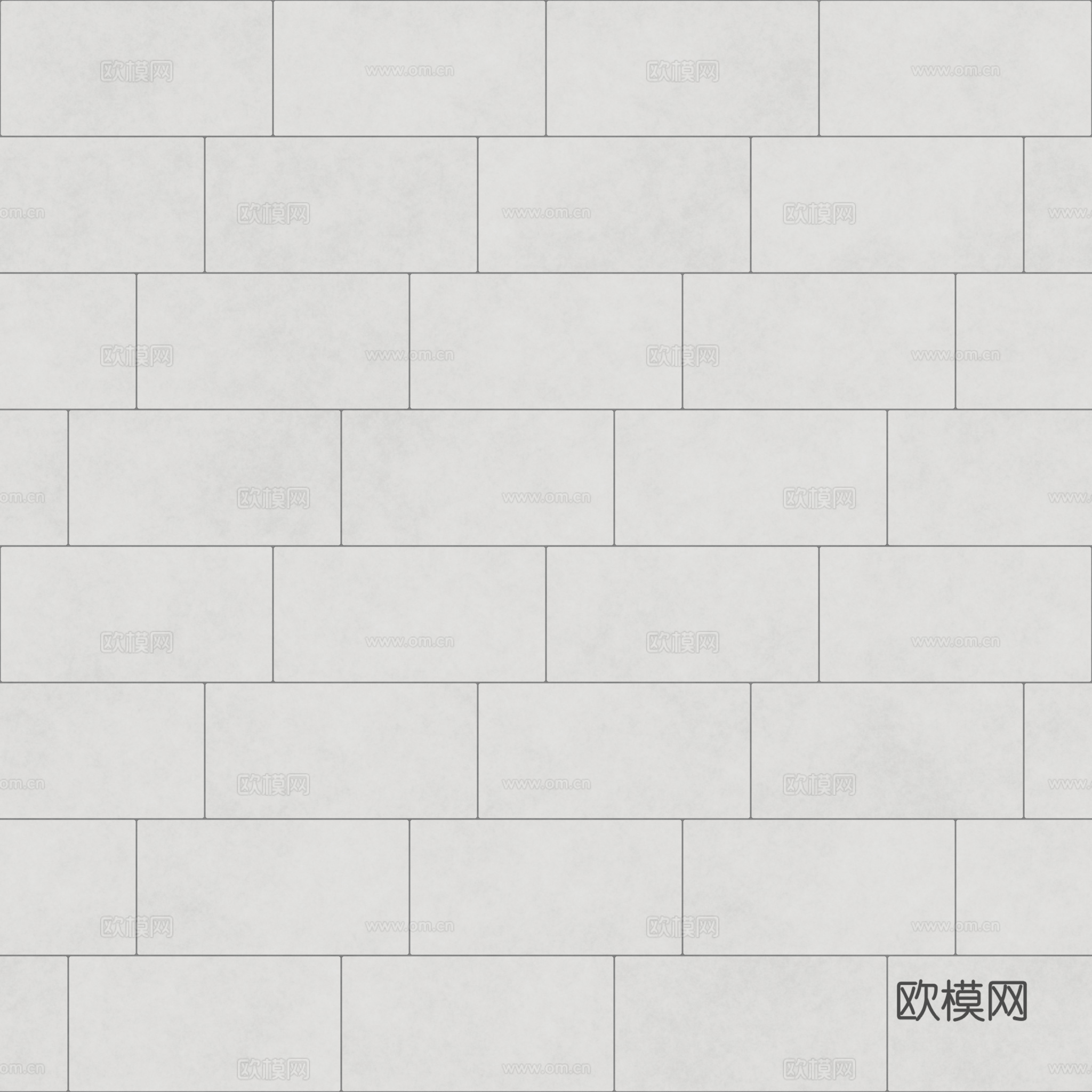 无缝浅灰瓷砖墙砖 PBR材质贴图 2k