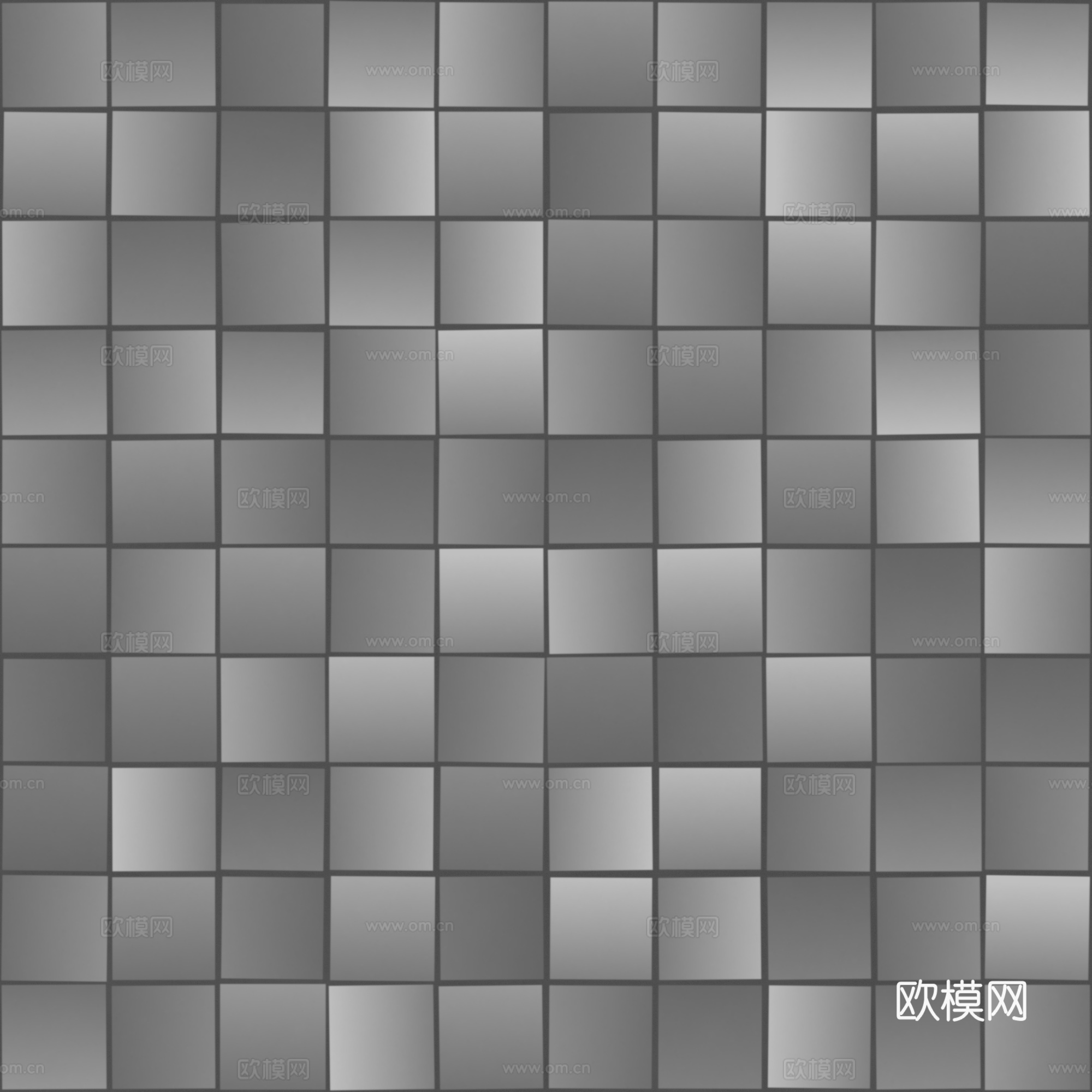 无缝方砖马赛克瓷砖 PBR材质贴图 2k