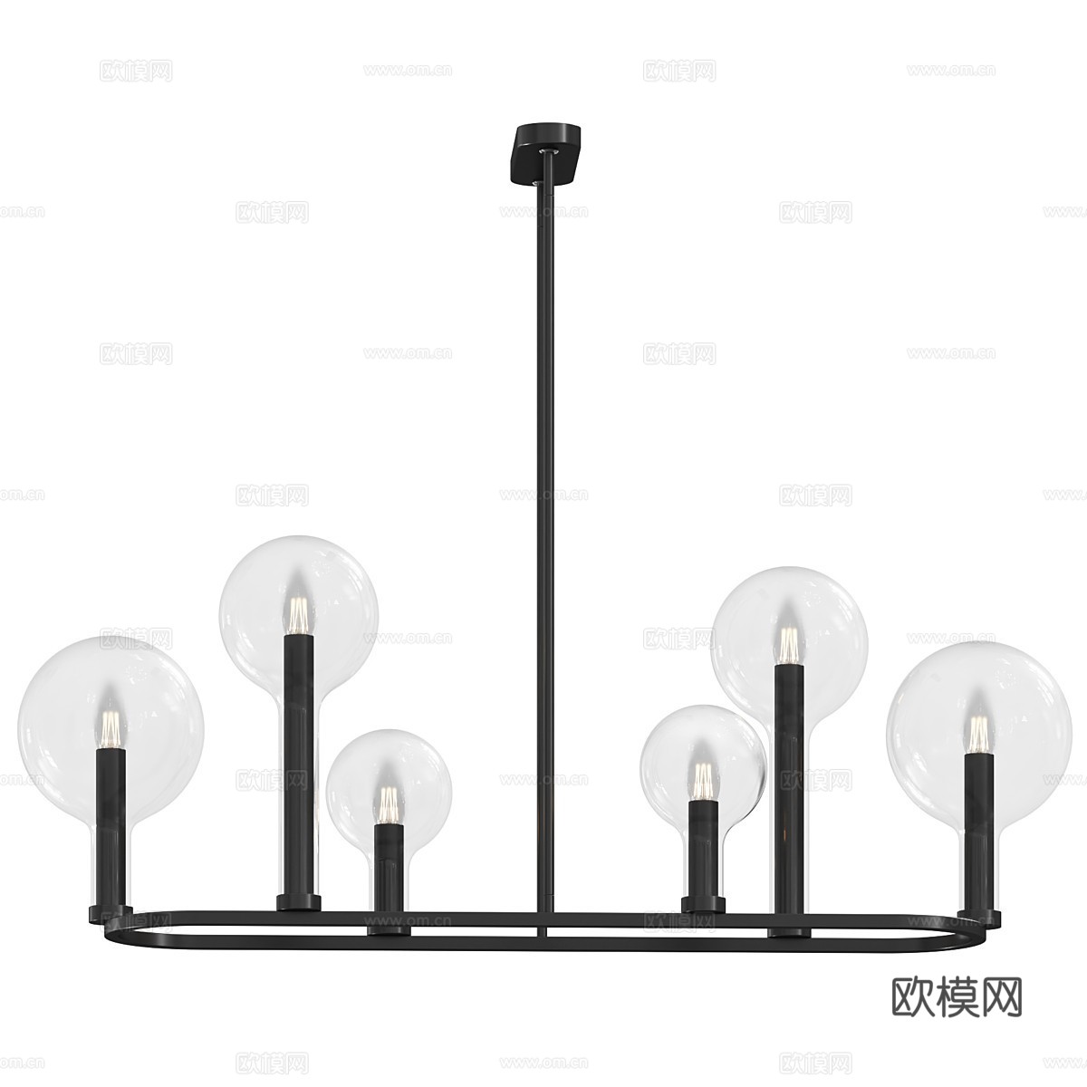 现代轻奢 Maytoni 金属玻璃装饰吊灯3d模型