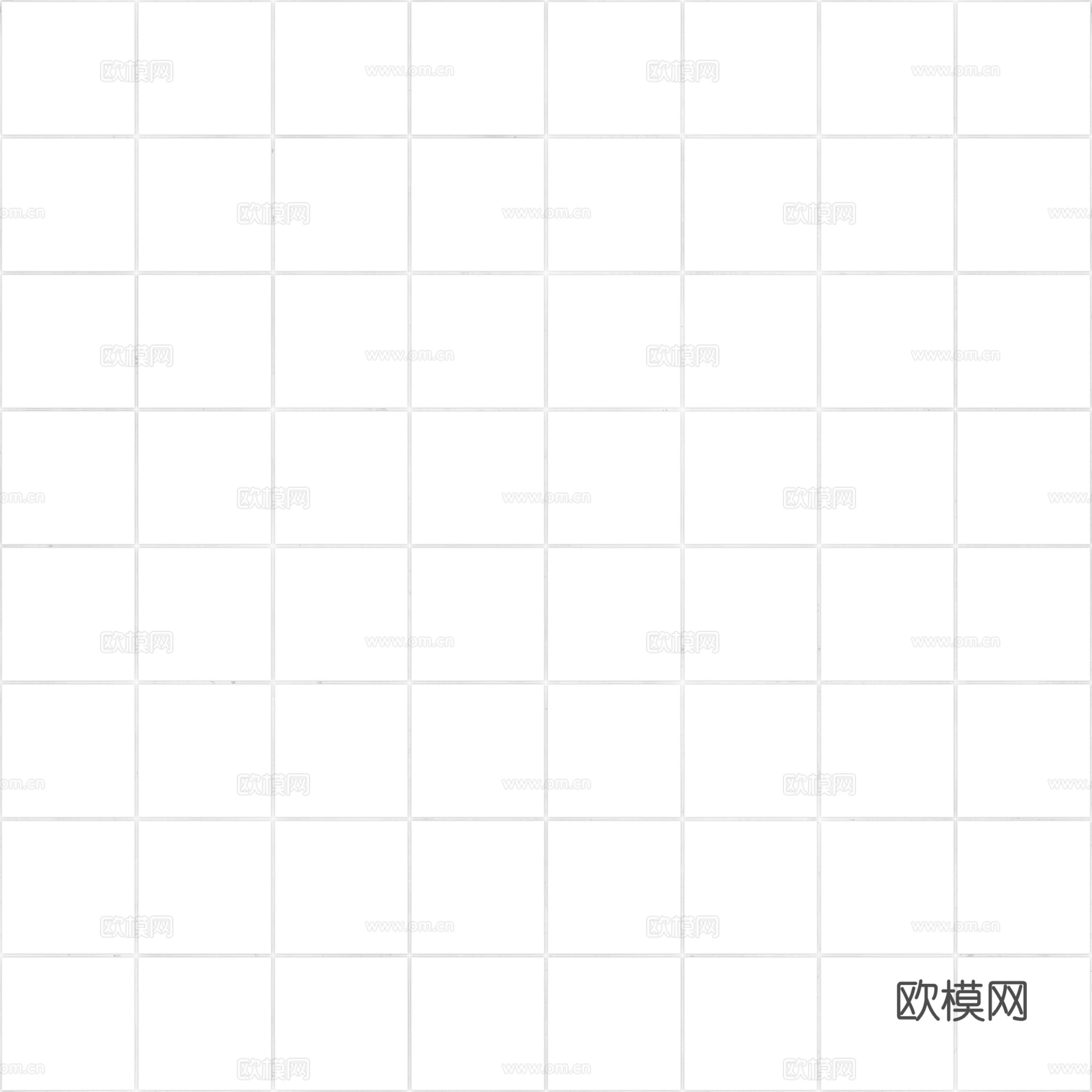 无缝黑色方砖马赛克瓷砖 PBR材质贴图 2k