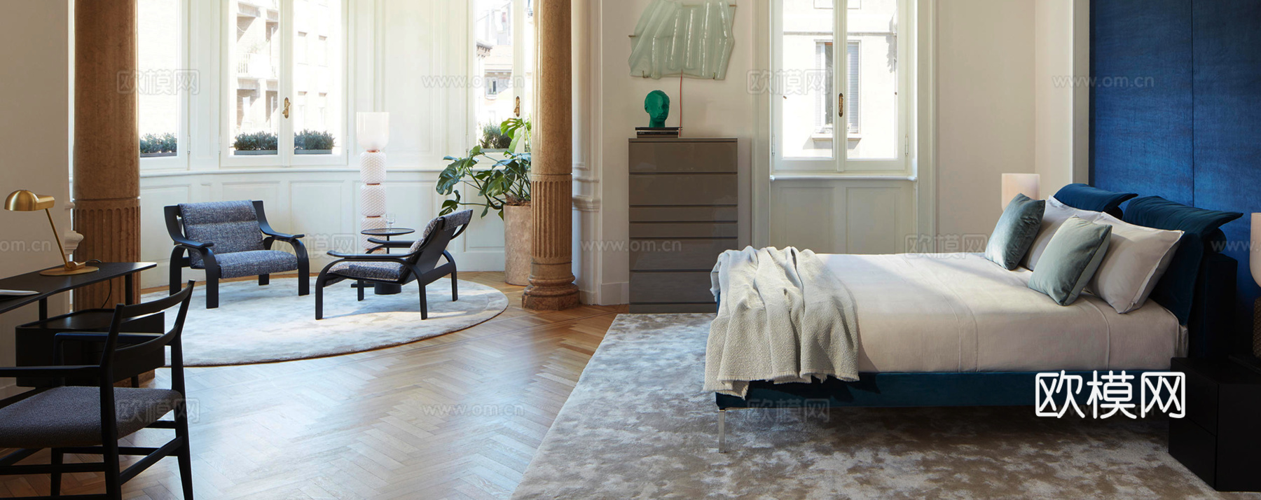 Cassina 休闲椅3d模型下载（渲染图4）