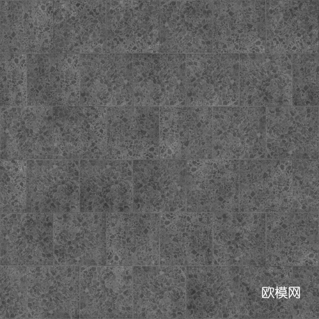 无缝黄色水磨石瓷砖地砖 PBR材质贴图 1k