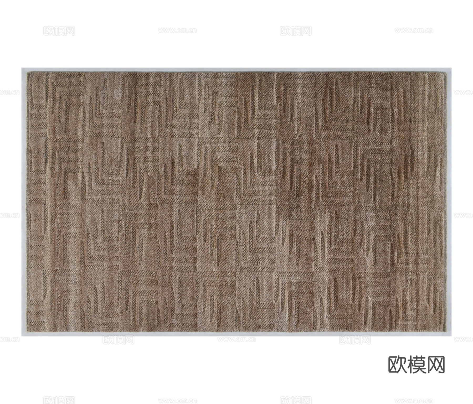 棕色几何地毯