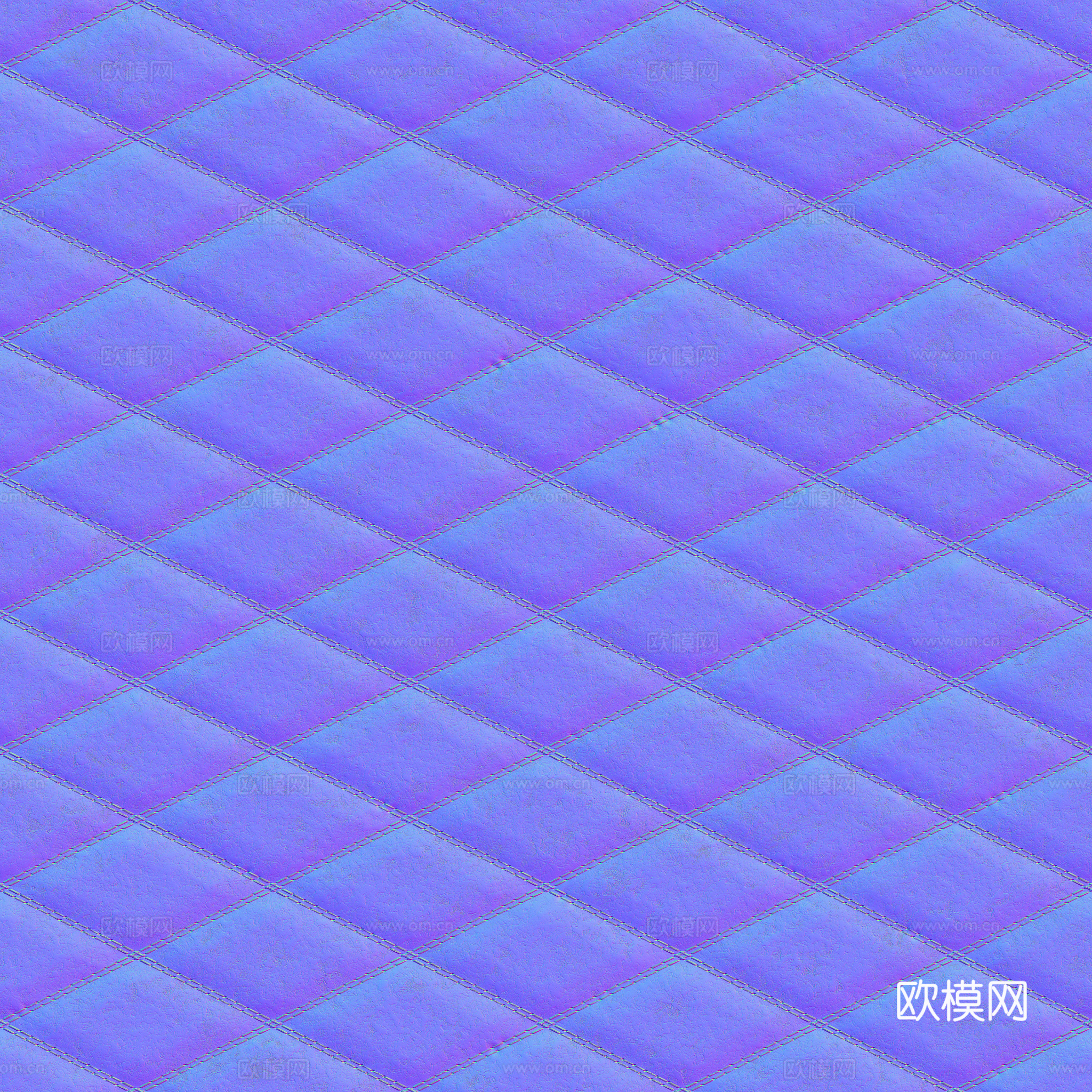 无缝红色软包皮革PBR贴图 2k