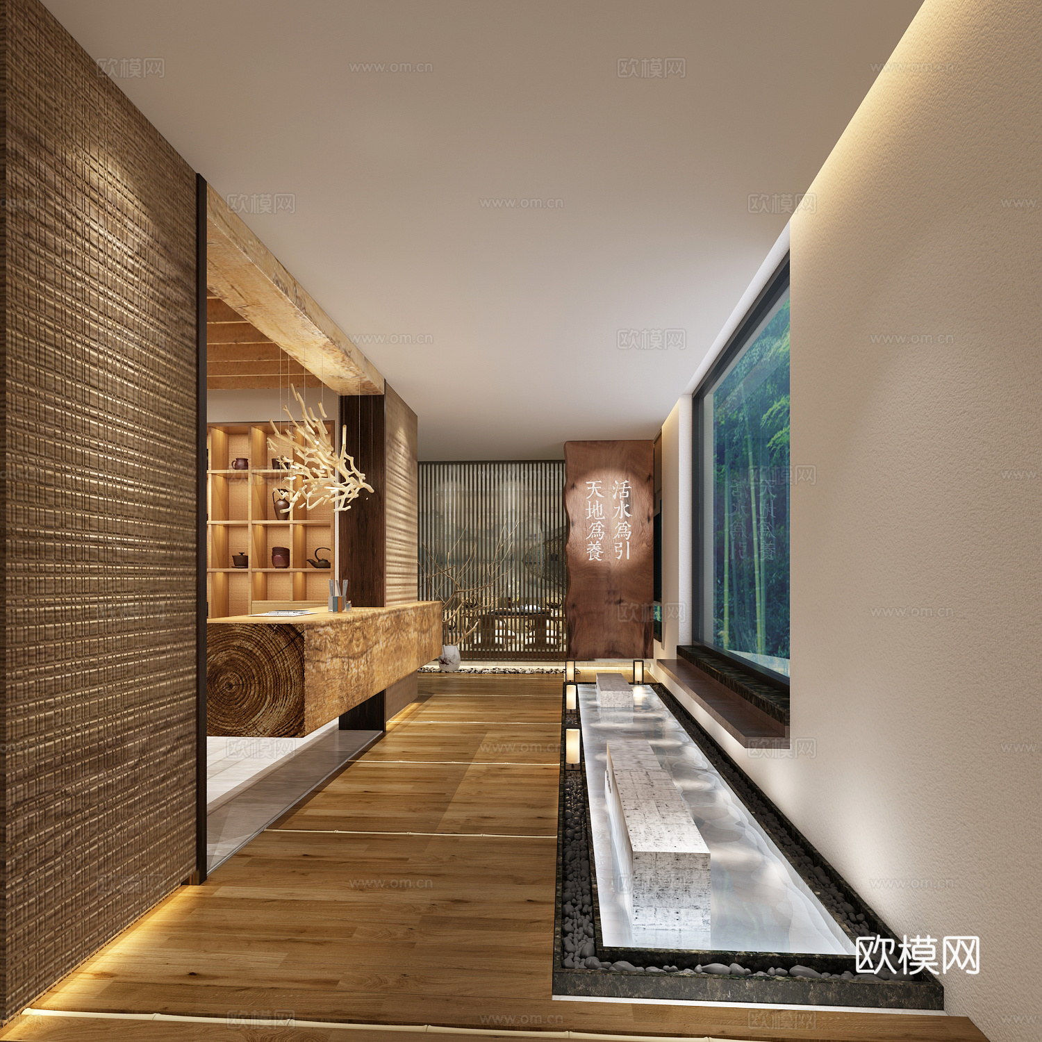 室内水景造型3d模型下载