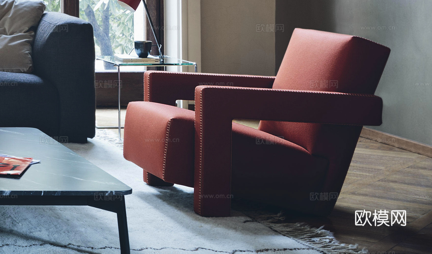 Cassina 休闲椅3d模型下载（渲染图3）