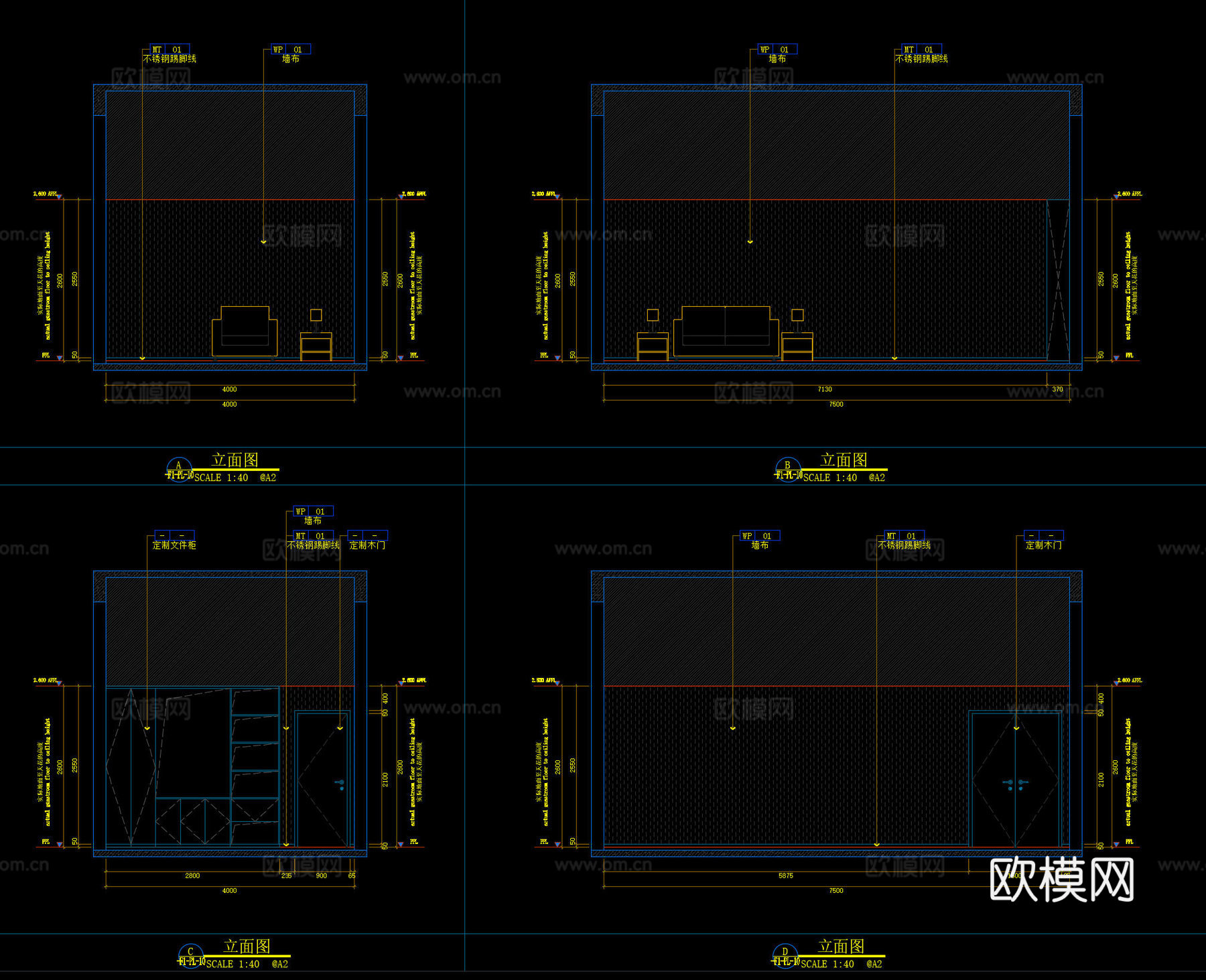 医院施工图cad施工图