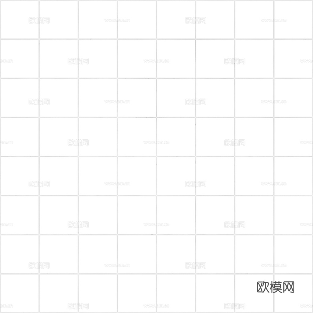 无缝纯白小白砖方砖马赛克瓷砖墙砖 PBR材质贴图 1k