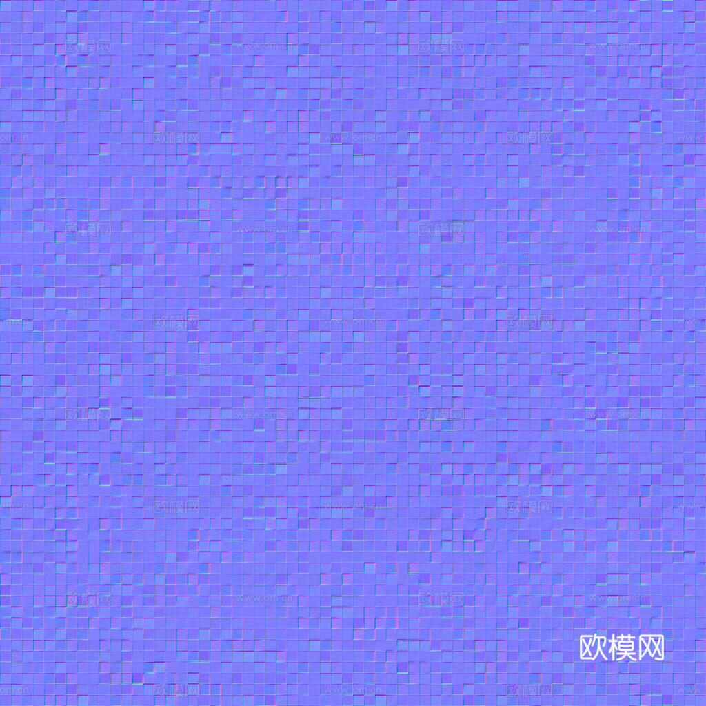 无缝绿色马赛克瓷砖 PBR材质贴图 1k