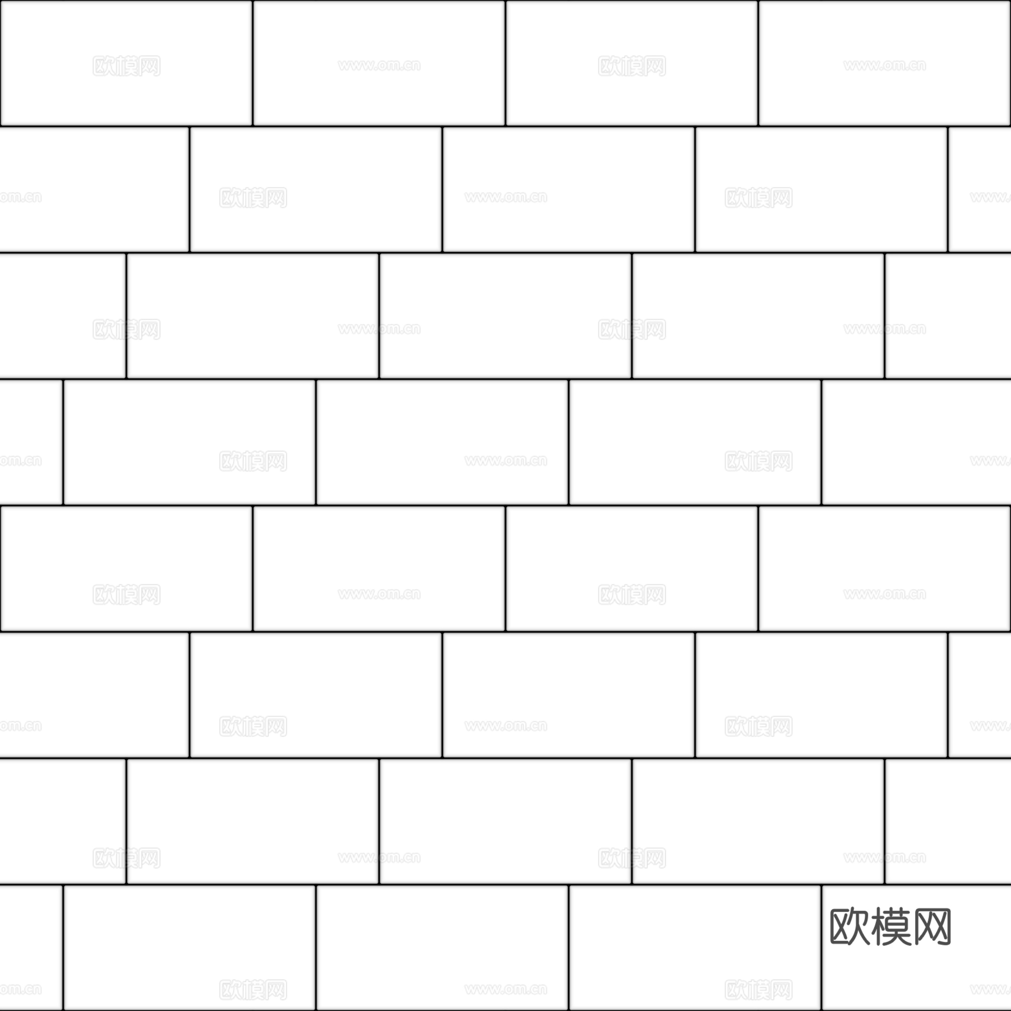 无缝浅灰瓷砖墙砖 PBR材质贴图 2k
