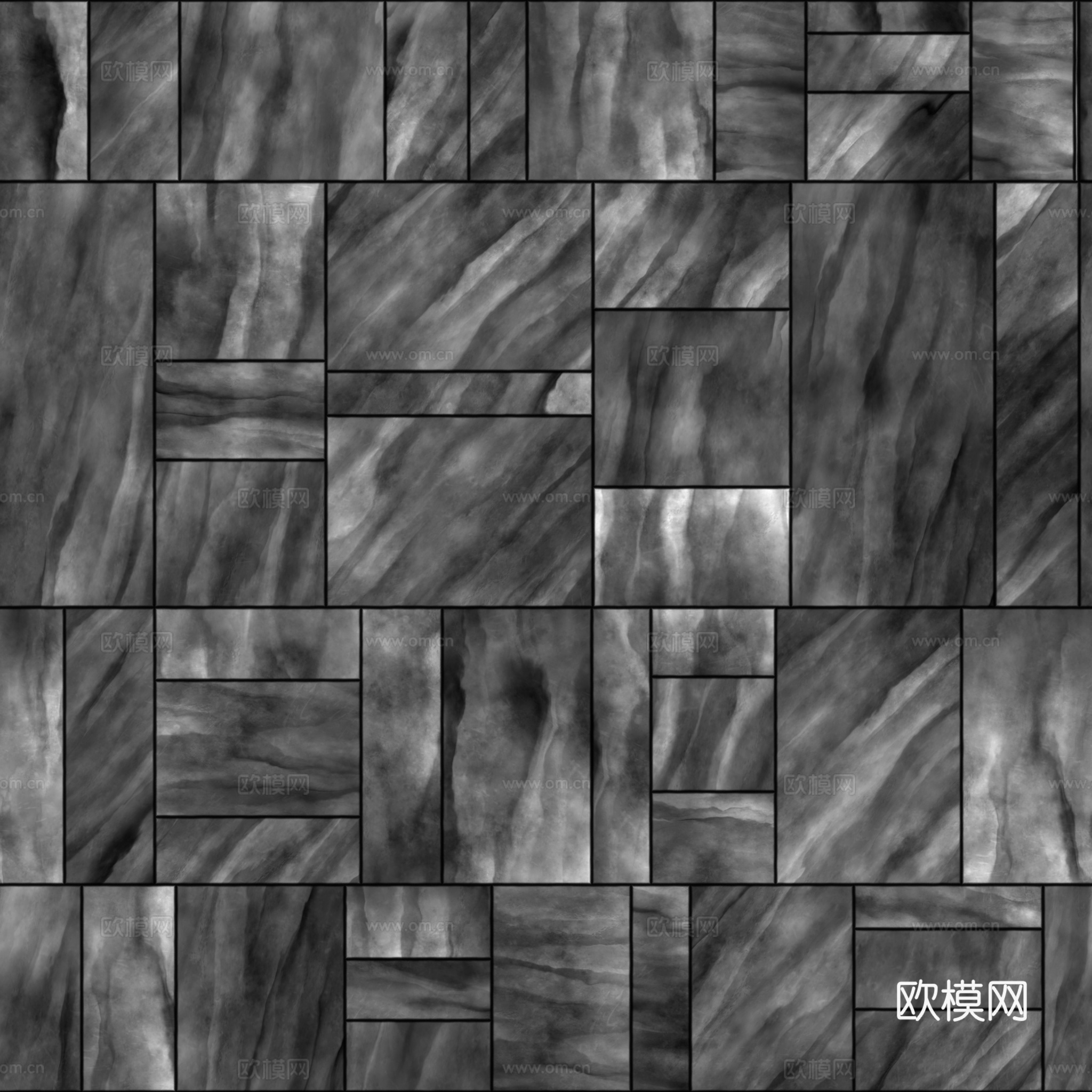 无缝拼色瓷砖地砖 PBR材质贴图 2k