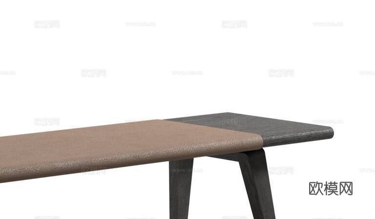 Cassina 中古风床尾凳3d模型下载（渲染图4）