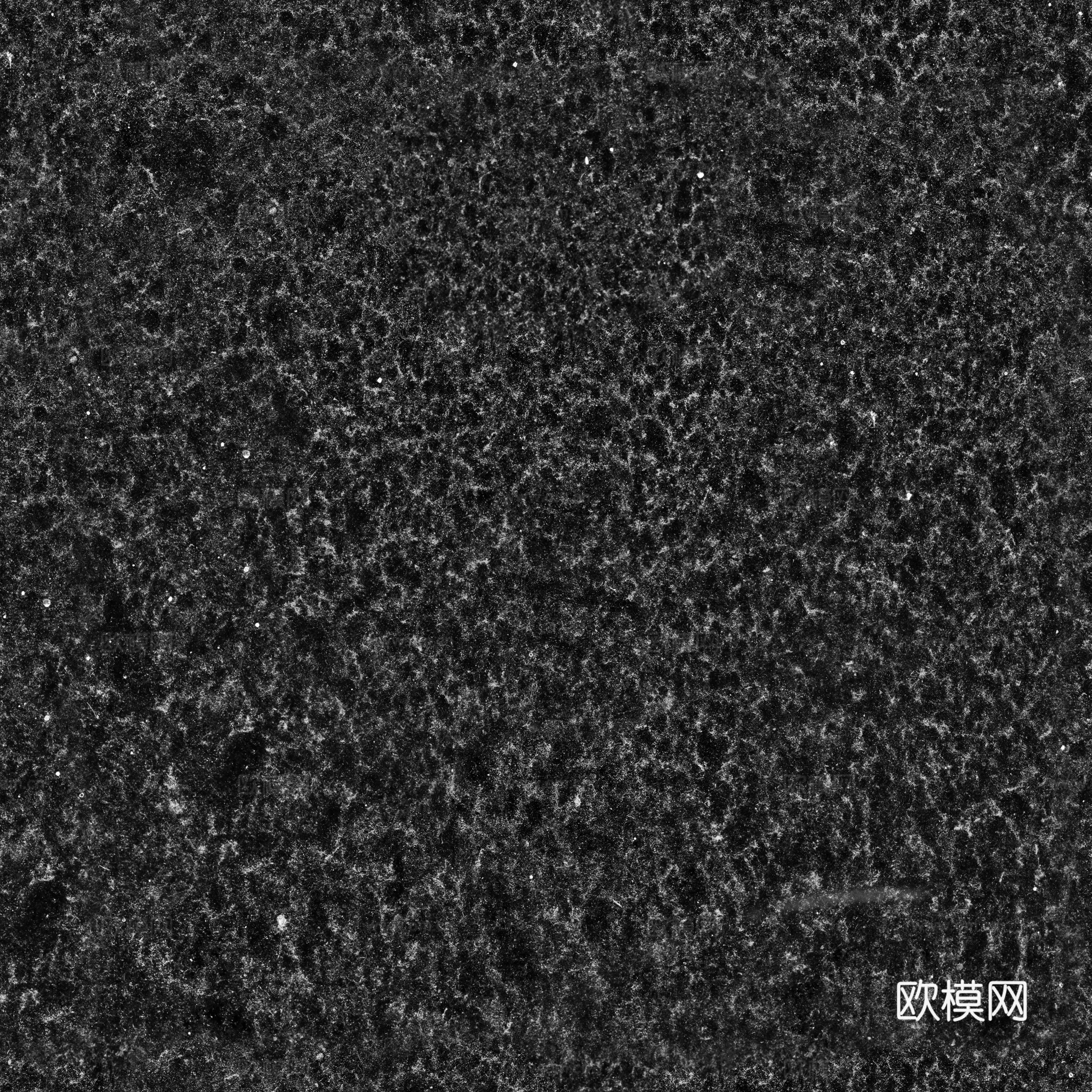 无缝黑色大理石 PBR材质贴图 2k