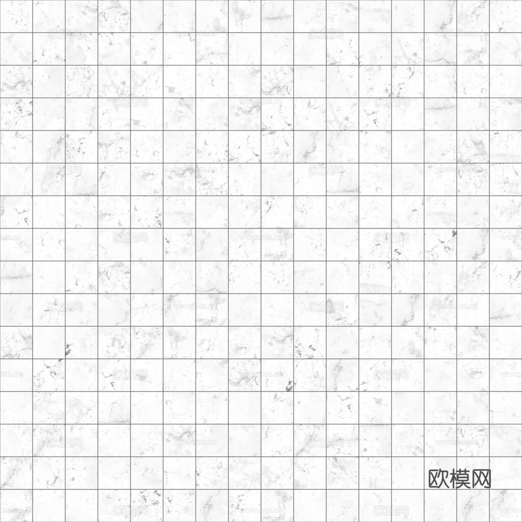 欧式 简欧 法式 无缝黑白拼花瓷砖地砖 PBR材质贴图 1k