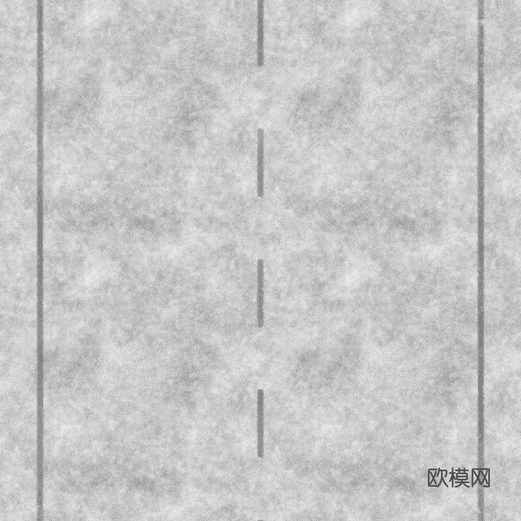 双向两车道公路道路沥青路 PBR材质贴图 1k
