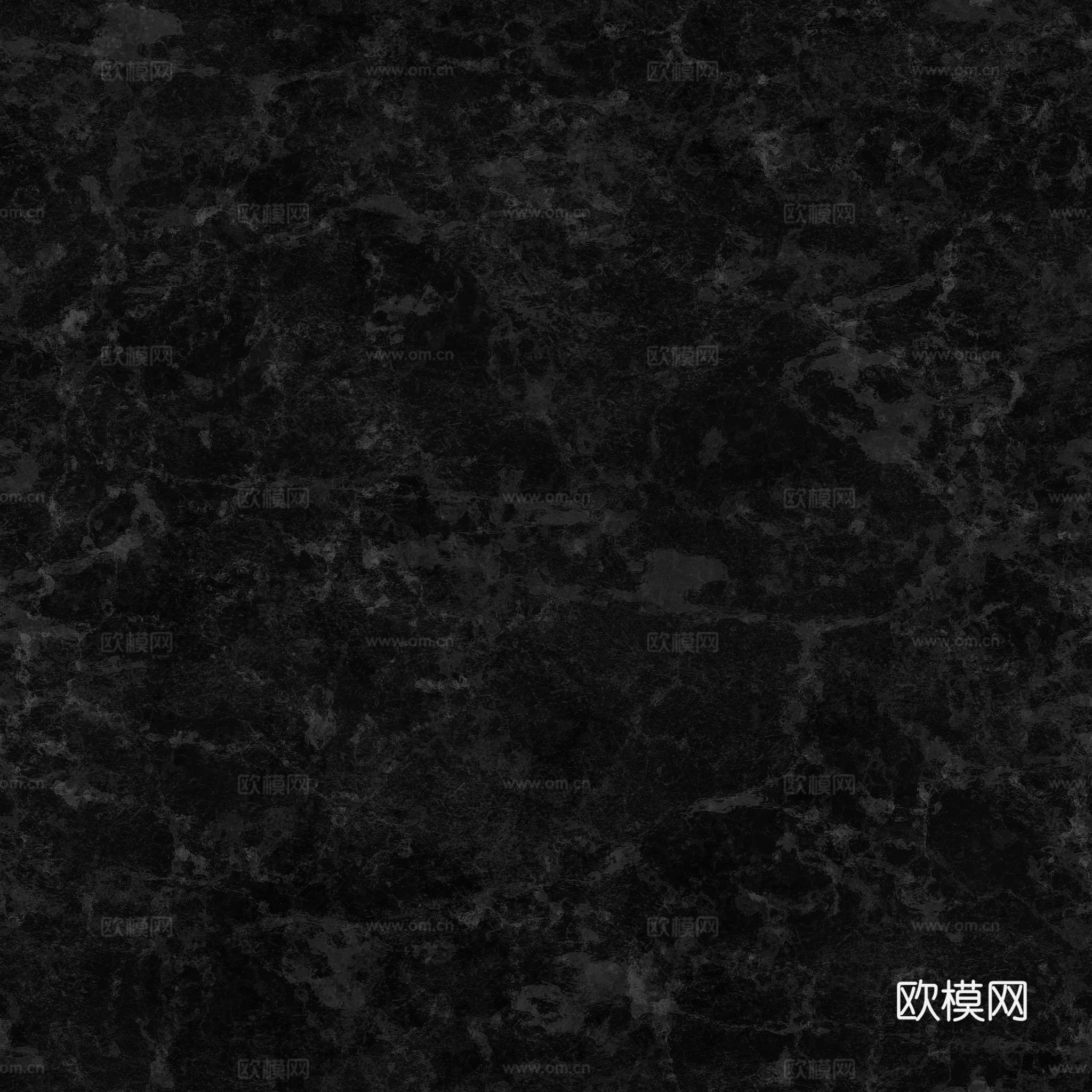 无缝黑色大理石 PBR材质贴图 2k